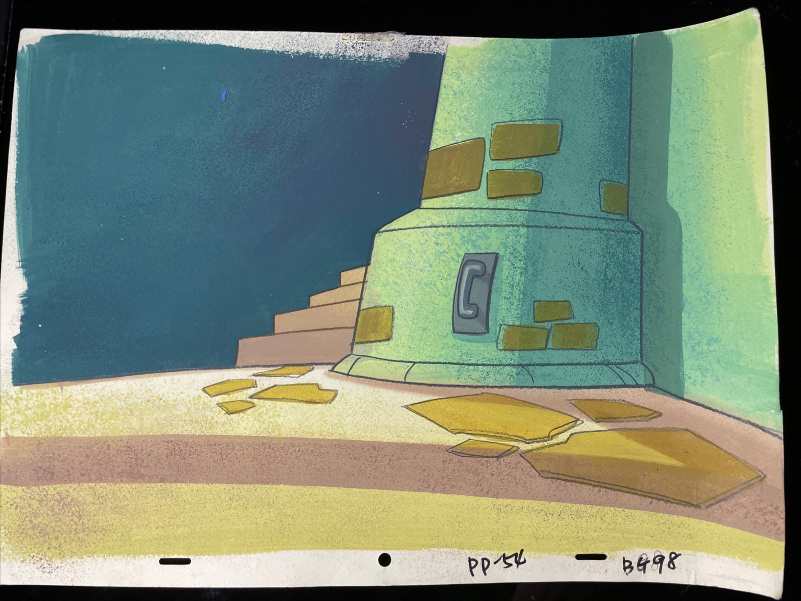Animation Cel Background Production Art Vintage cartoons Disney Marvel Lot BG32