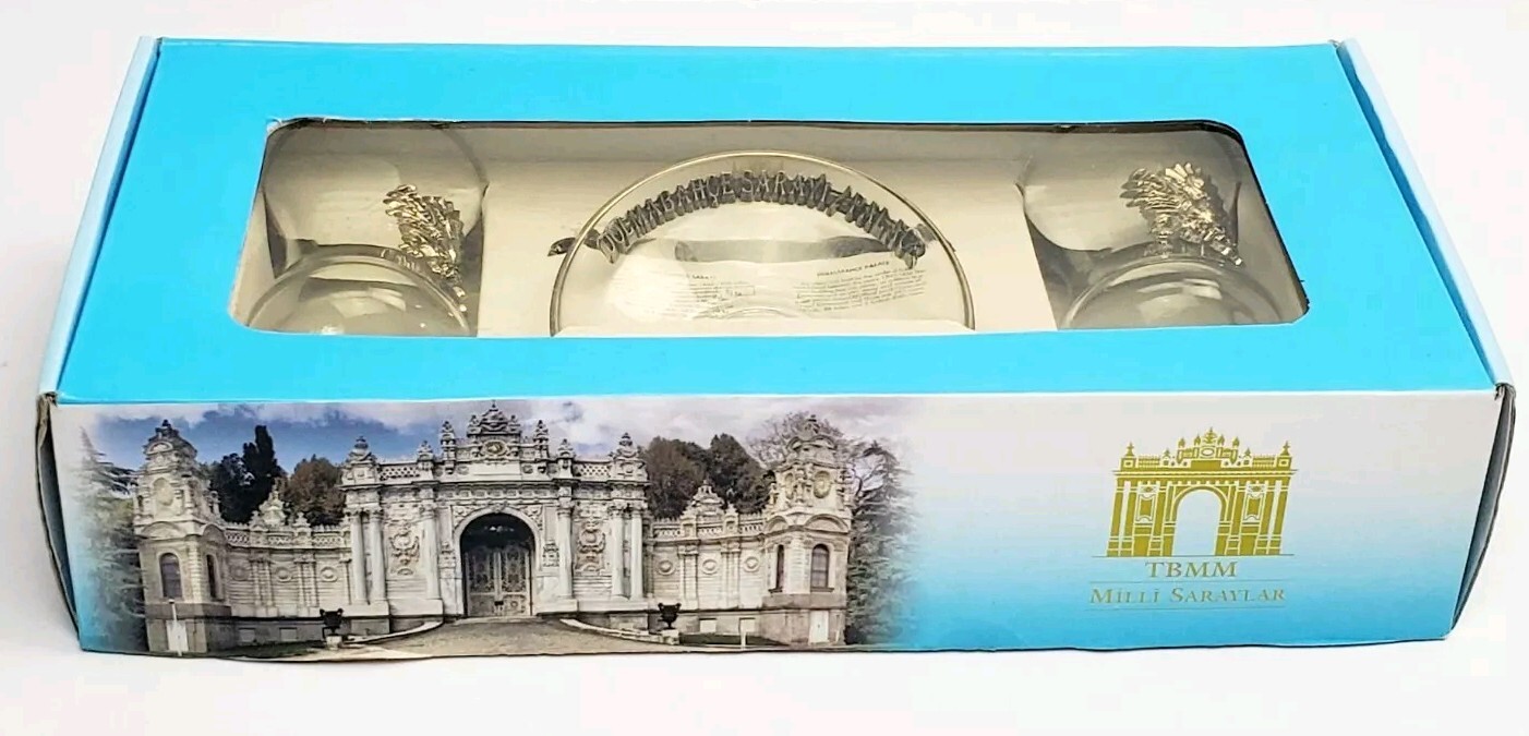 Set of Dolmabahçe Sarayı Palace Istanbul Turkey Tea Cups Saucers TBMM Saraylar
