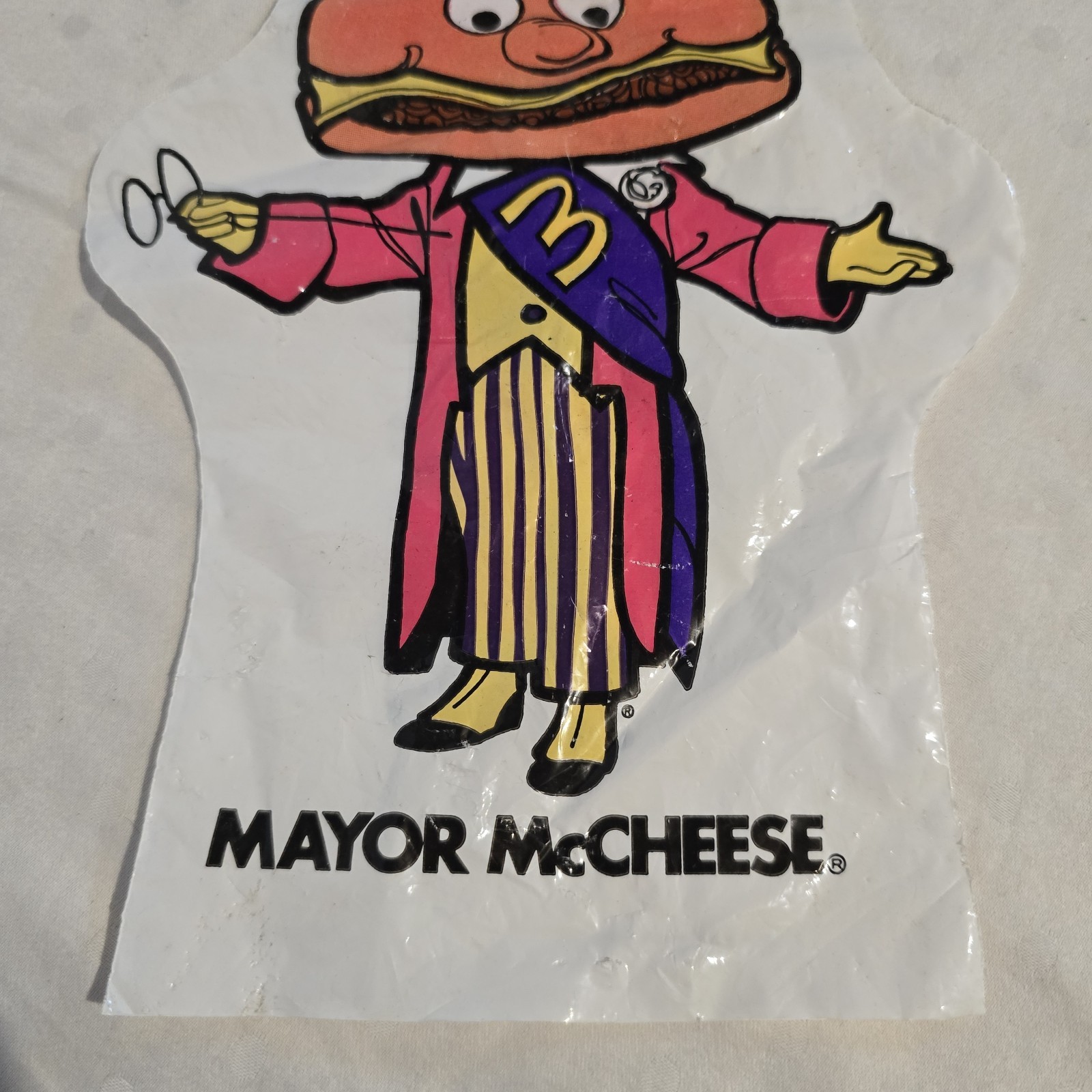 Vintage 1976 McDonald’s Mayor McCheese Plastic Hand Puppet McDonaldland USA