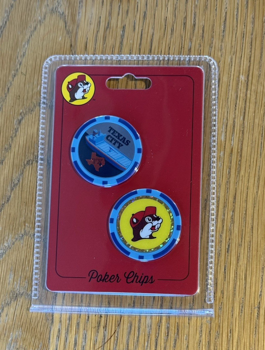 Buc-ee’s Collectible Poker Chips Store Specific- Texas City, Texas – New 2 Pack