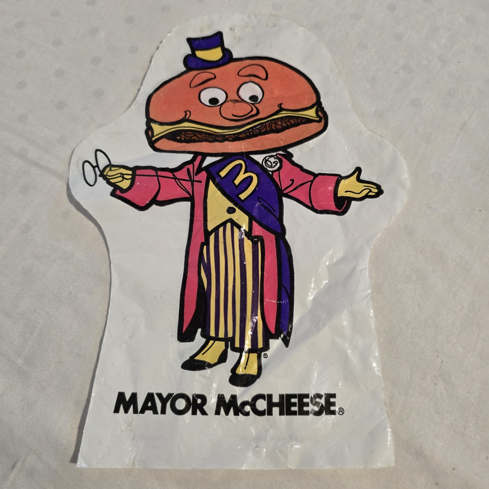 Vintage 1976 McDonald’s Mayor McCheese Plastic Hand Puppet McDonaldland USA