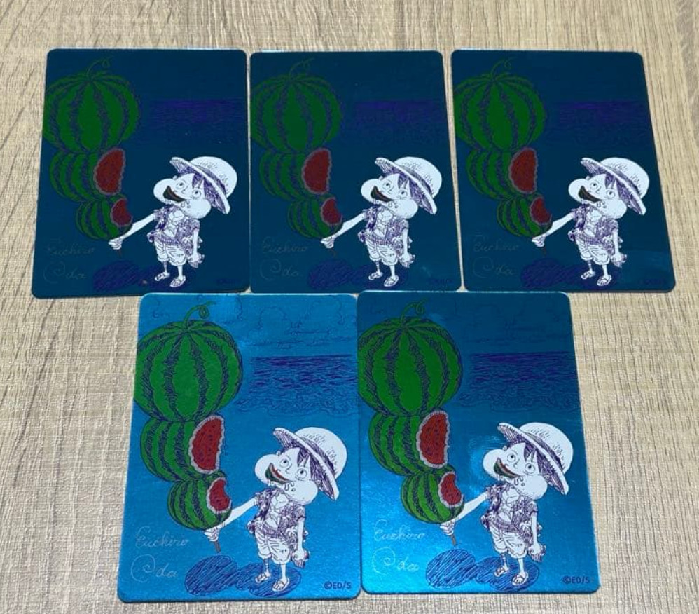 【×5】ONE PIECE Metakira Card Luffy Watermelon NatsuComi 2026 Promo Foil