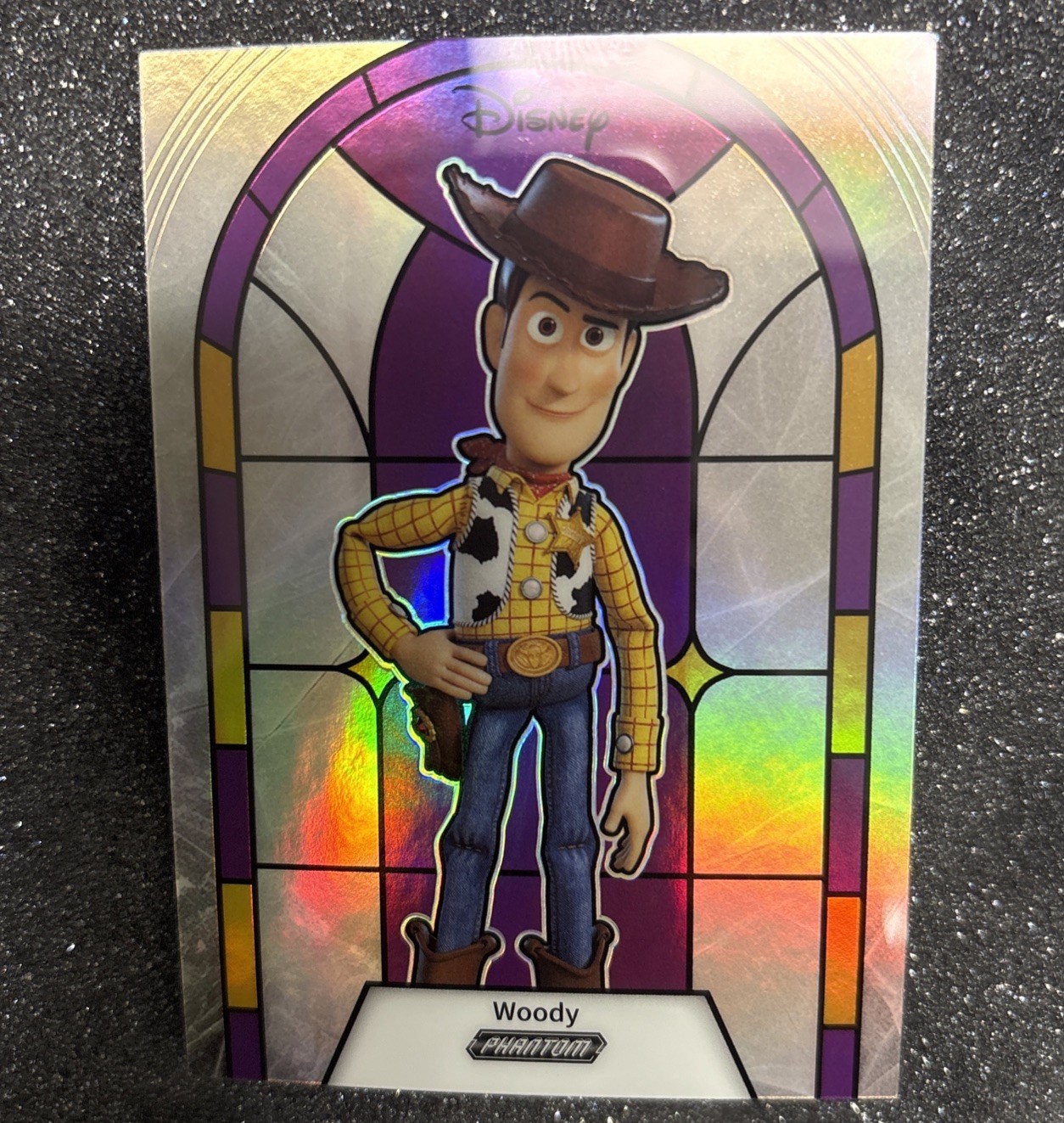 🔥2025 Kakawow Phantom Disney Toy Story Woody Stained Glass Refractor /115🔥
