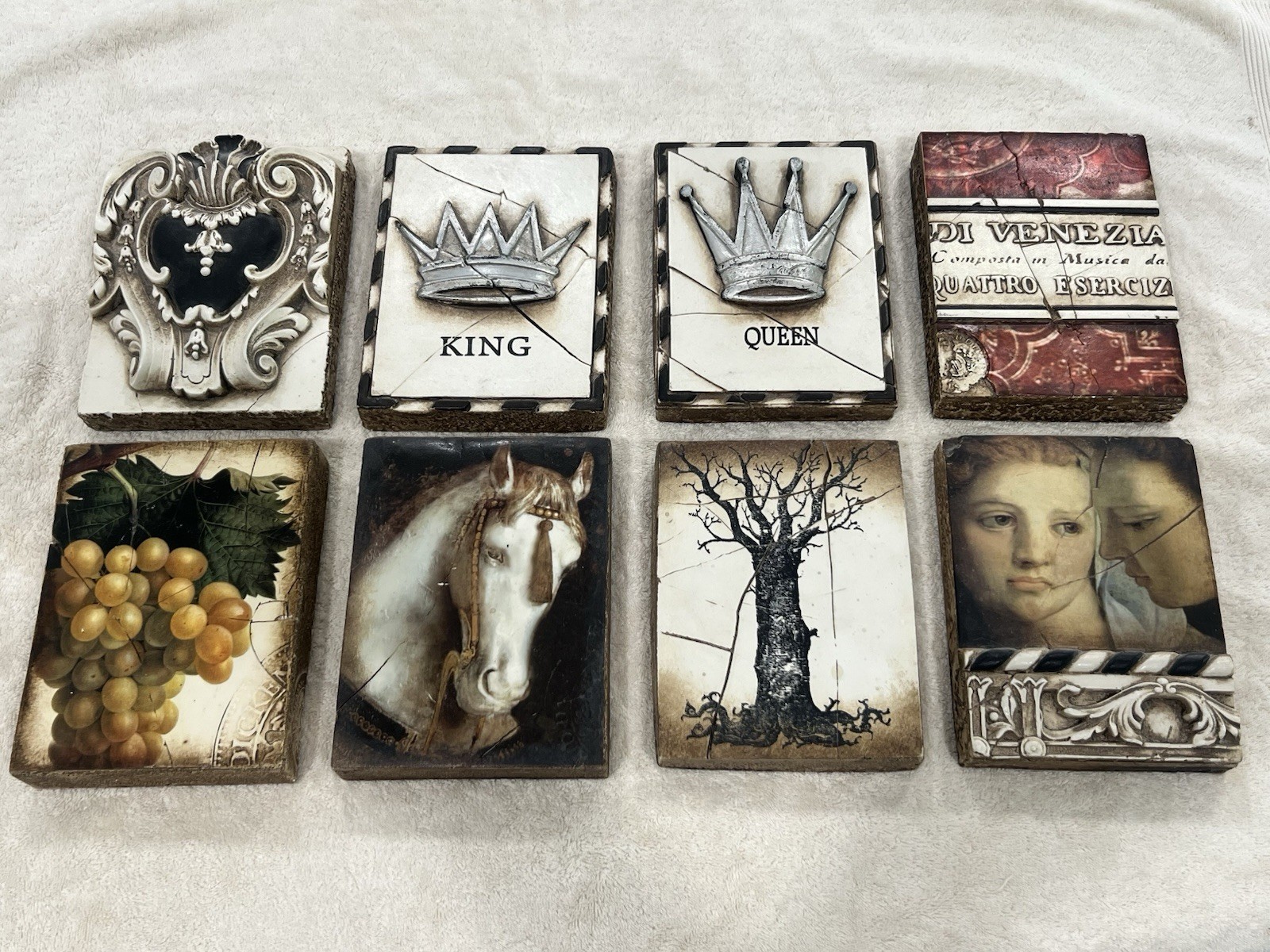 Sid Dickens Memory Blocks, Set Of 8, featuring 5 Retired Blocks.