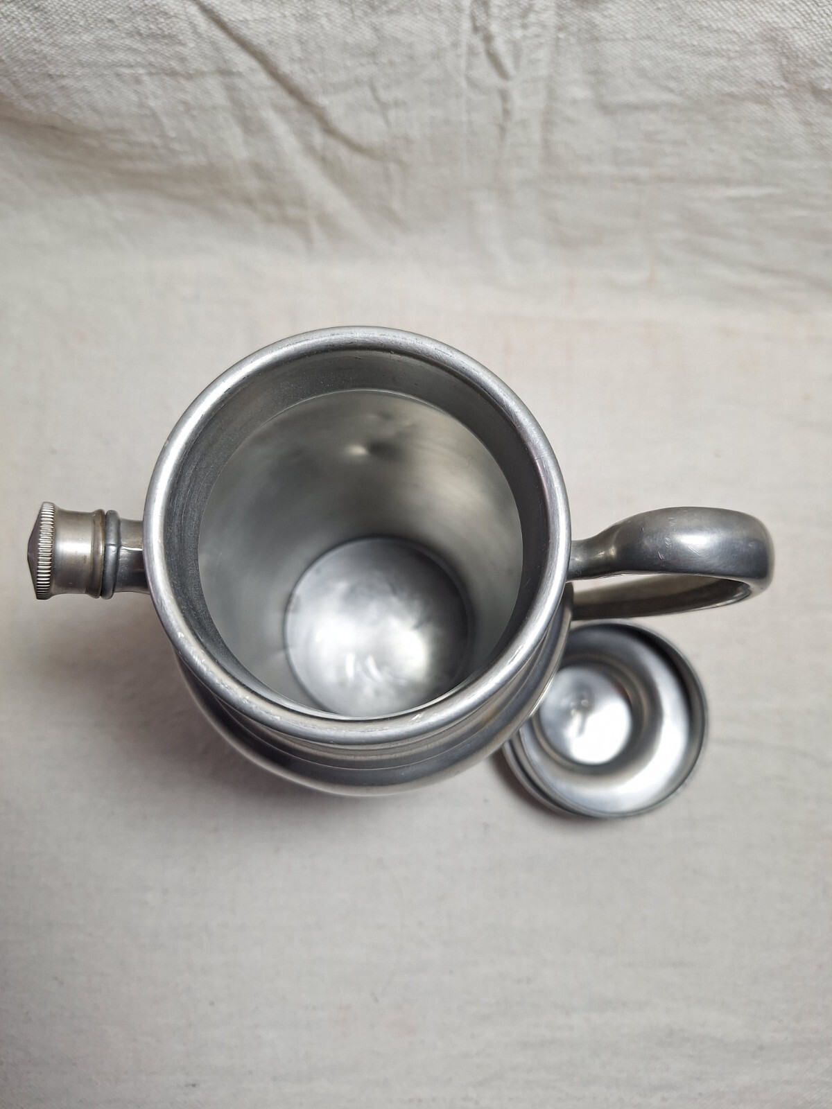 Royal M.M. Co Solid Pewter Edwardian Cocktail Shaker Pitcher Screw Spout & Lid