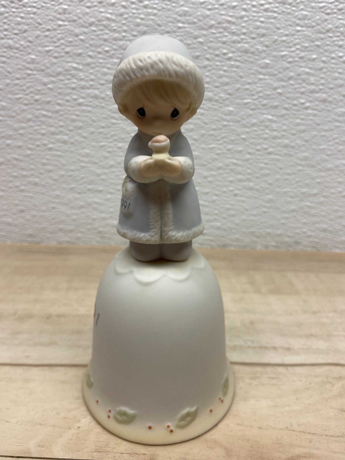 Vtg 1991 Enesco Precious Moments May Your Christmas Be Merry Porcelain Bell