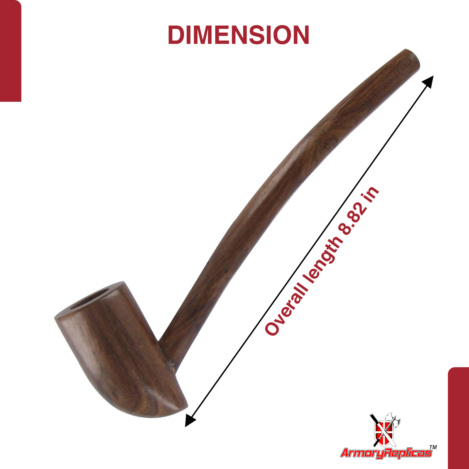 Churchwarden Wooden Smoking Pipe Handmade Elegant & Functional Pipe Sheeshamwood