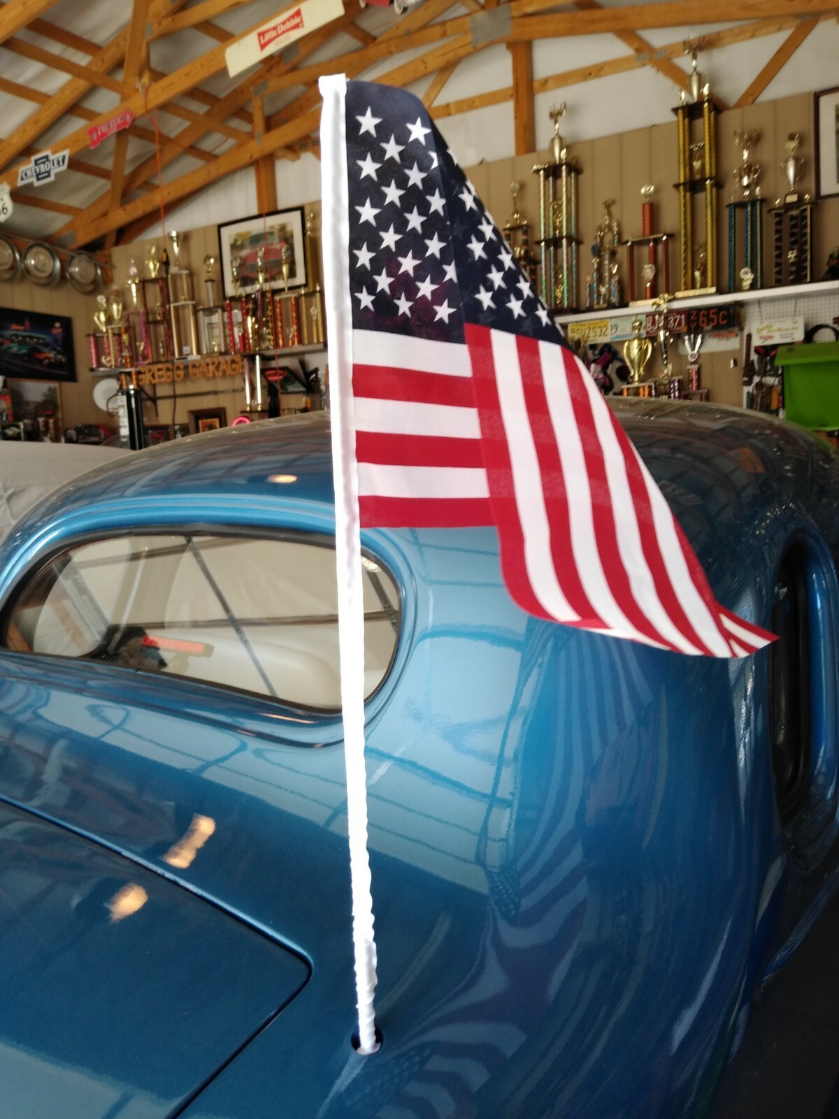 Antenna American Flags fit over antenna on your Classic or Antique Car & Truck