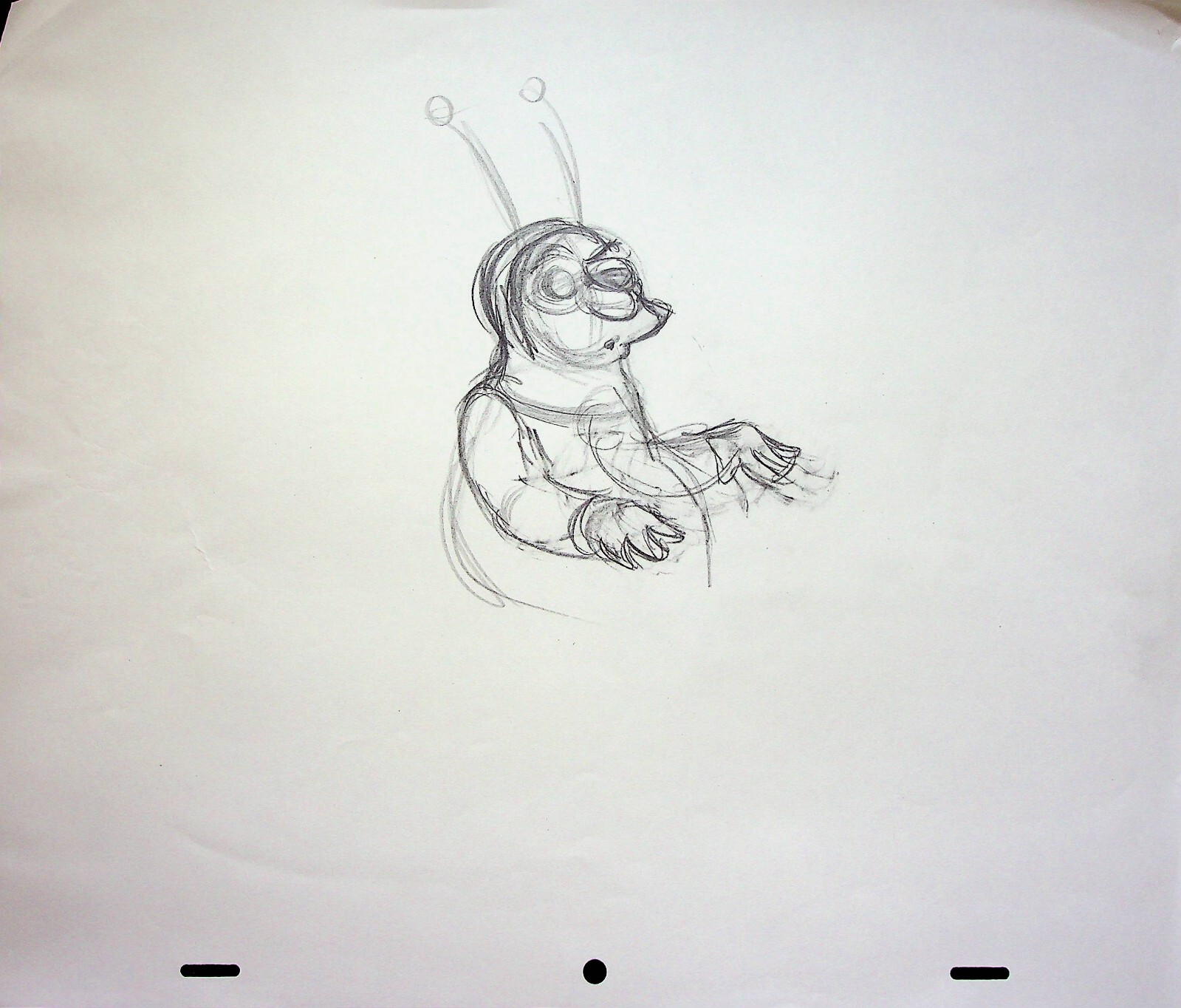 The Simpsons Production Hand Drawn Animation Pencil 20th Century Fox
