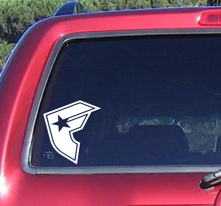 (2) FAMOUS STARS AND STRAPS White decal sticker laptop car truck illest JDM
