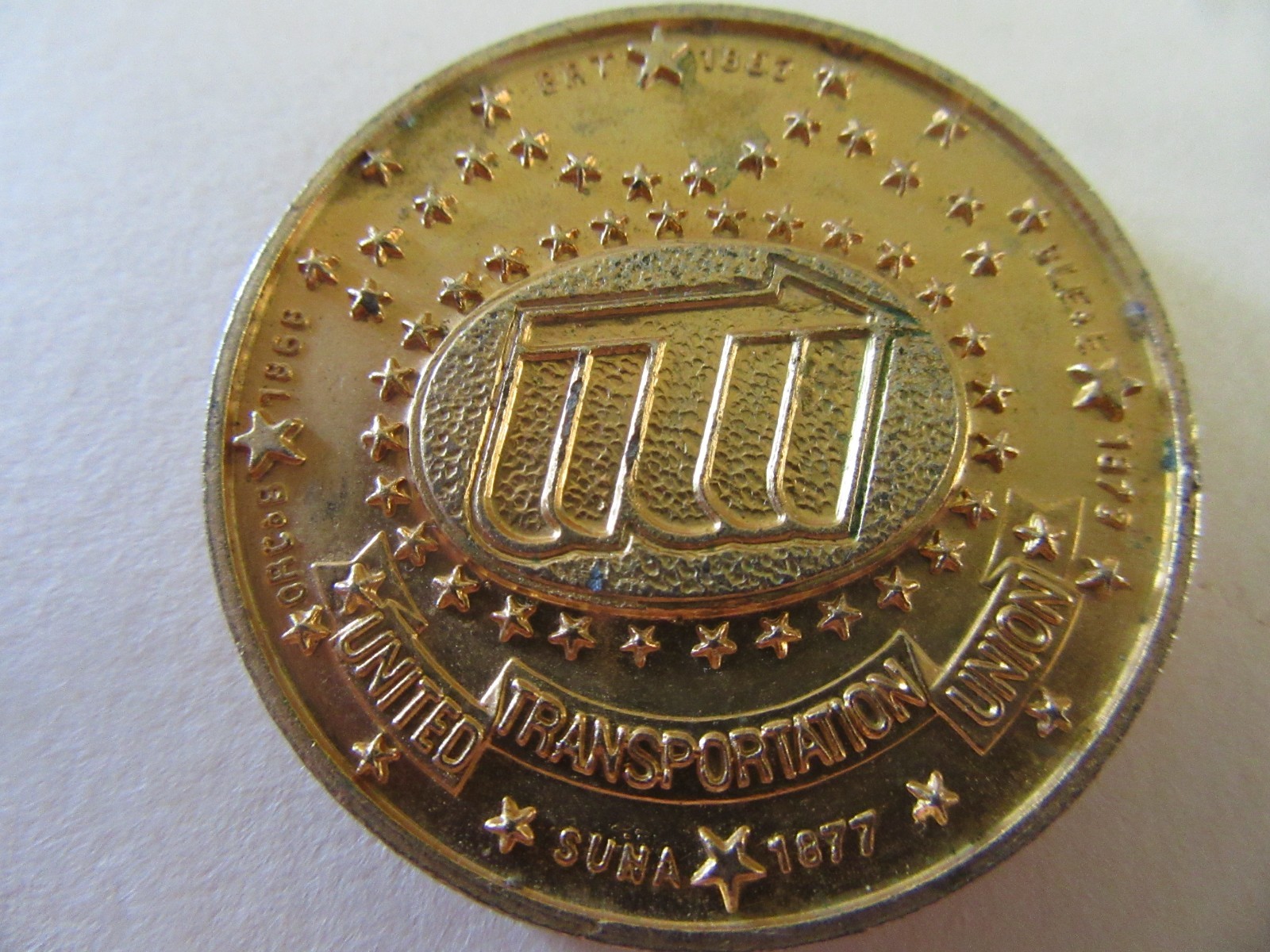United Transportation Union 1969 Token Commemorative Medal Pre-owned 1 1/2″ Dia.