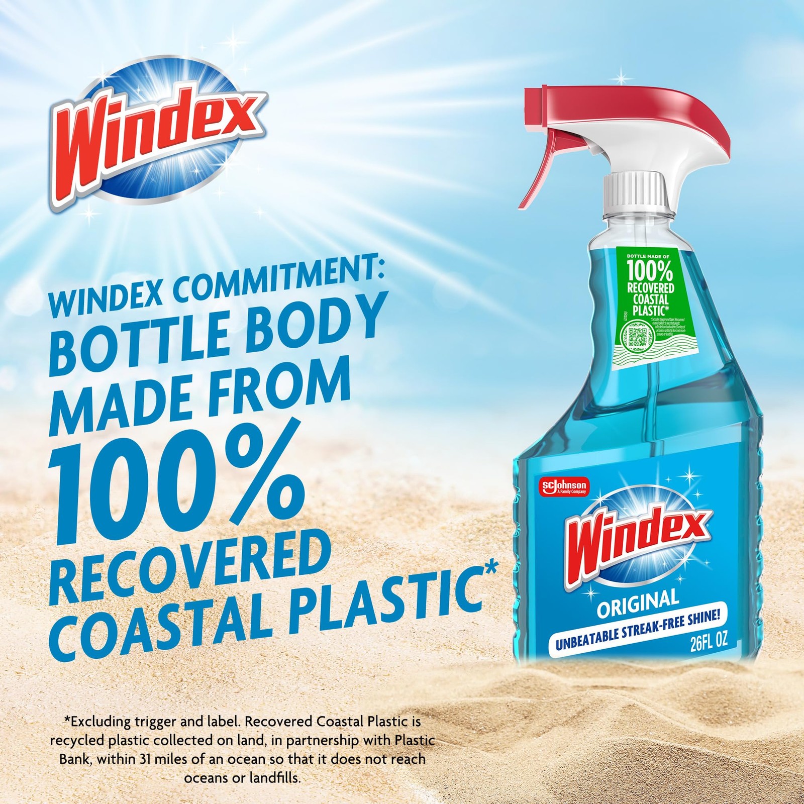 Windex Glass and Window Cleaner Spray Bottle, Packaging 23 Fl Oz (Pack of 1)