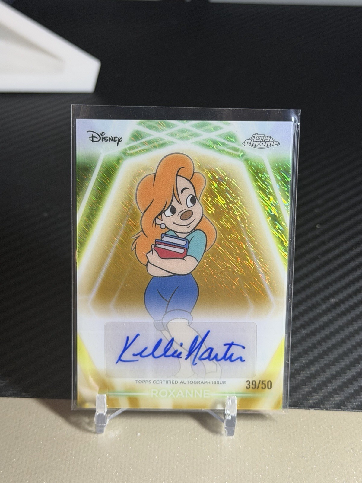 2026 Topps Chrome Disney Neon Roxanne Shimmer Refractor /50 Auto Kellie Martin