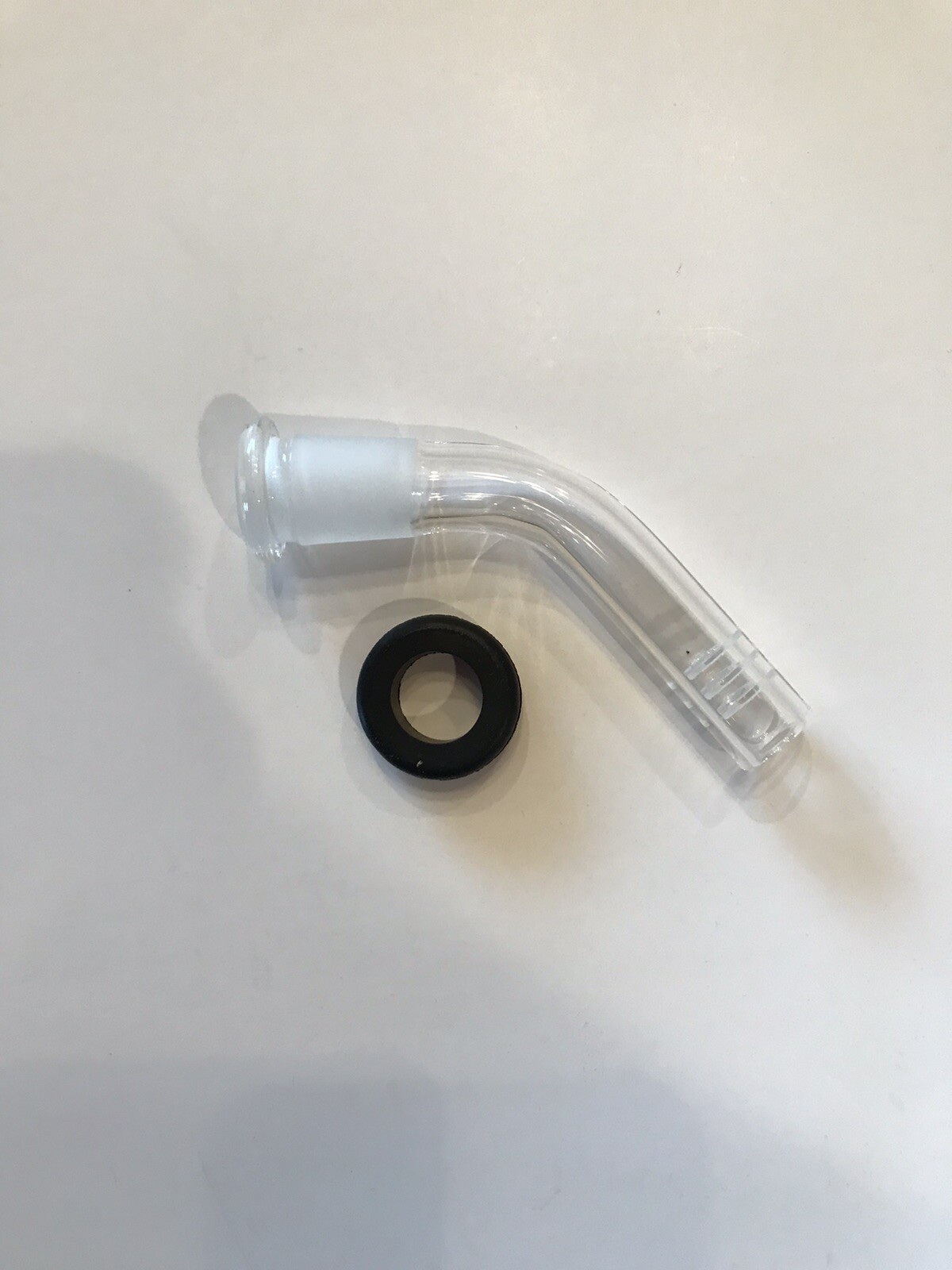 Curved Glass 45 Degree Bent 14mm 3”inch Downstem Bowl Grommet Bong Water Pipe