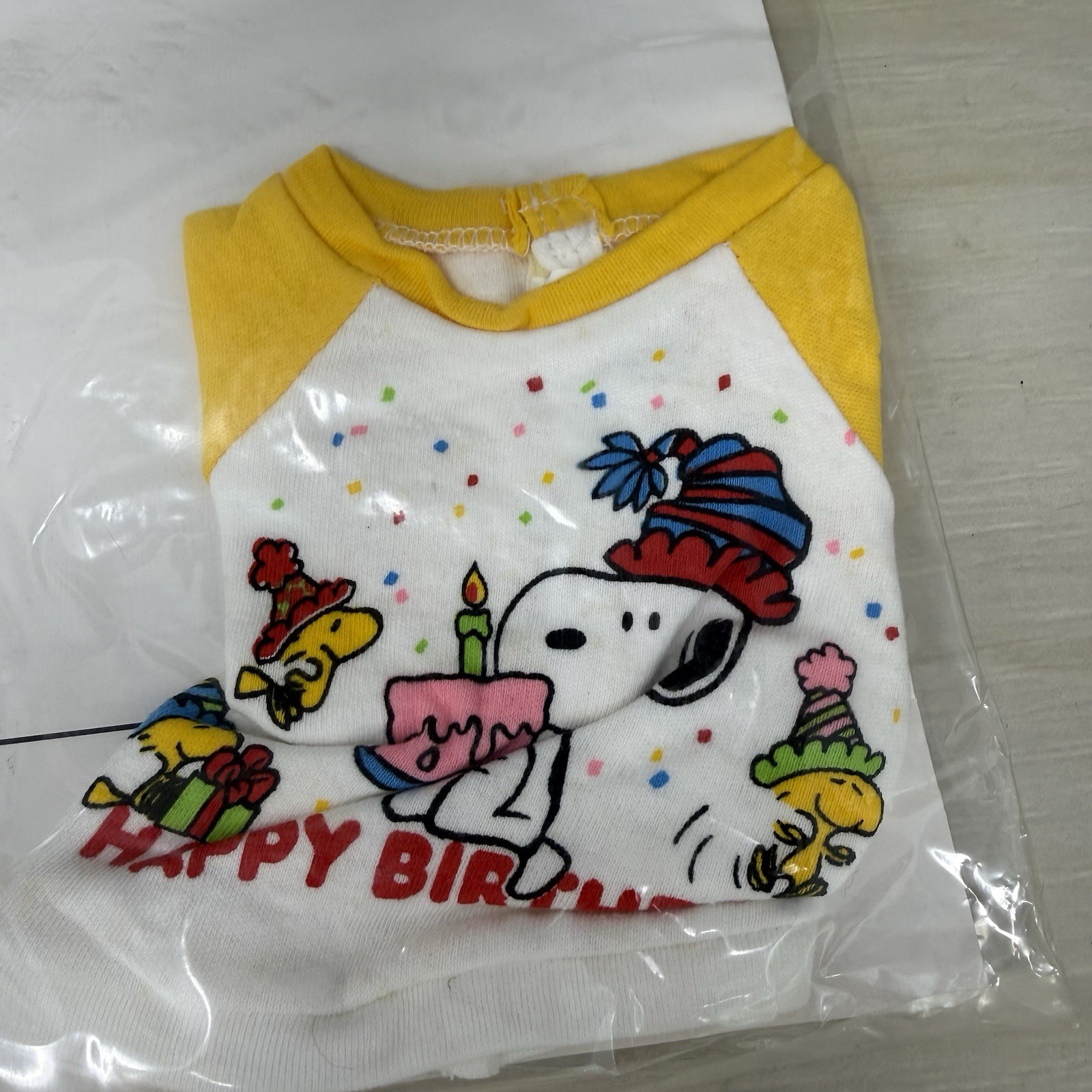 Peanuts Snoopy Plush 18 Inch Happy Birthday Shirt Outfit Fits 0823