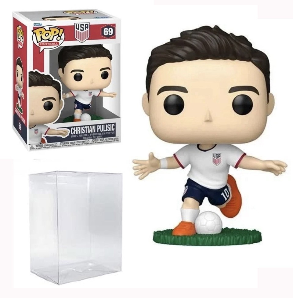 Football World Cup 2026 USA Christian Pulisic Funko Pop! Figure #69 w/Protector