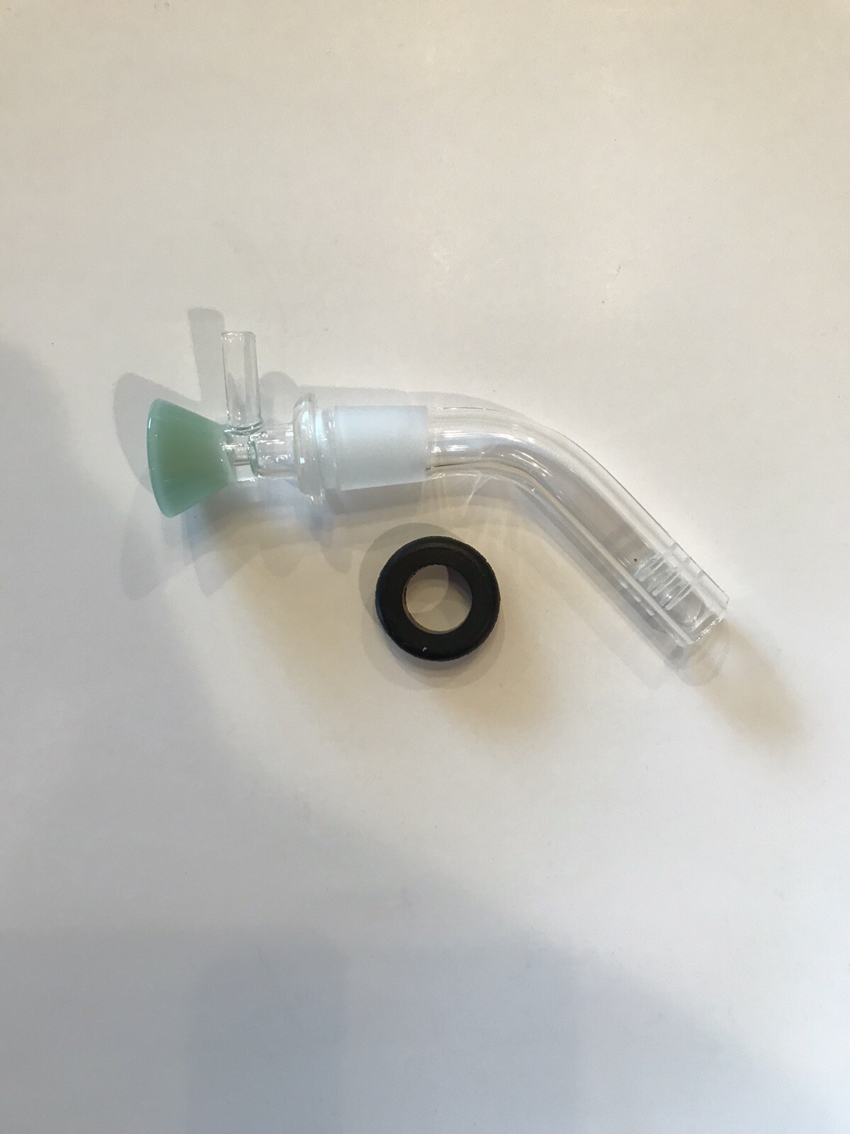 Curved Glass 45 Degree Bent 14mm 3”inch Downstem Bowl Grommet Bong Water Pipe