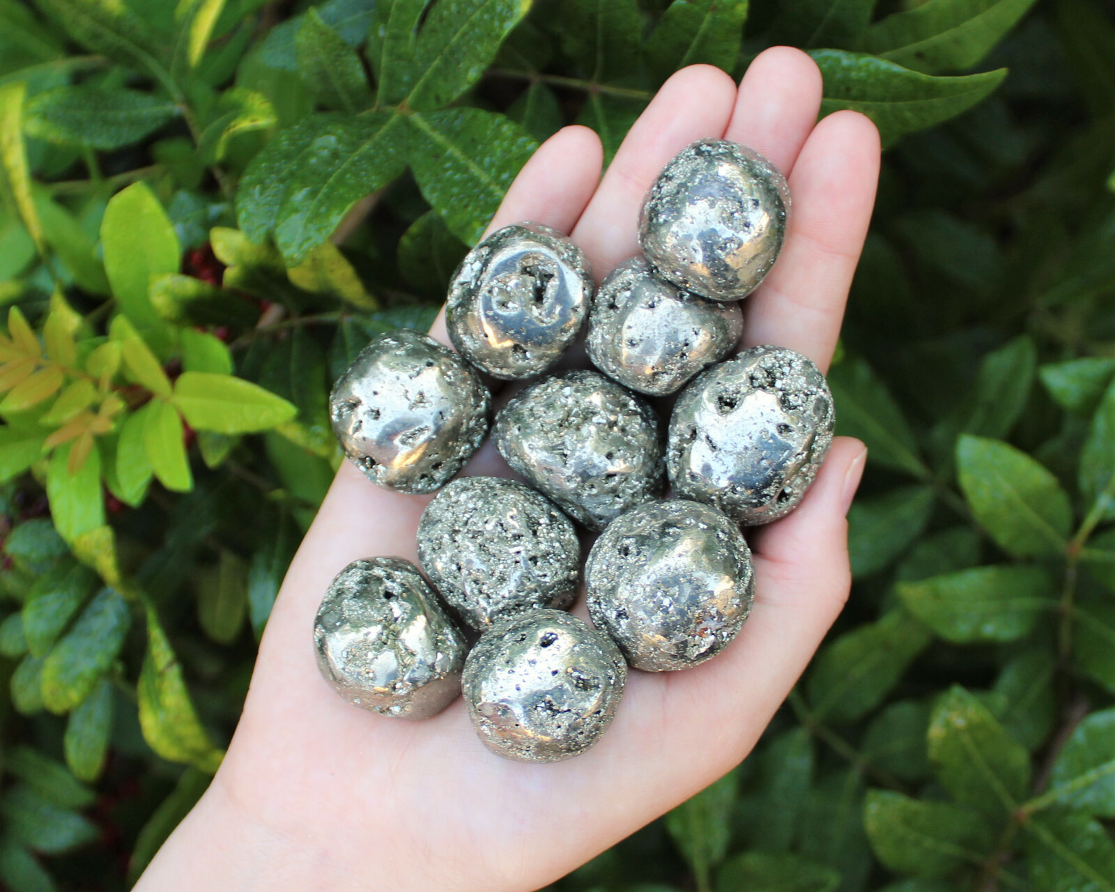 Wholesale Bulk 1 lb Lot Pyrite Tumbled Stone (Crystal Healing Fools Gold)