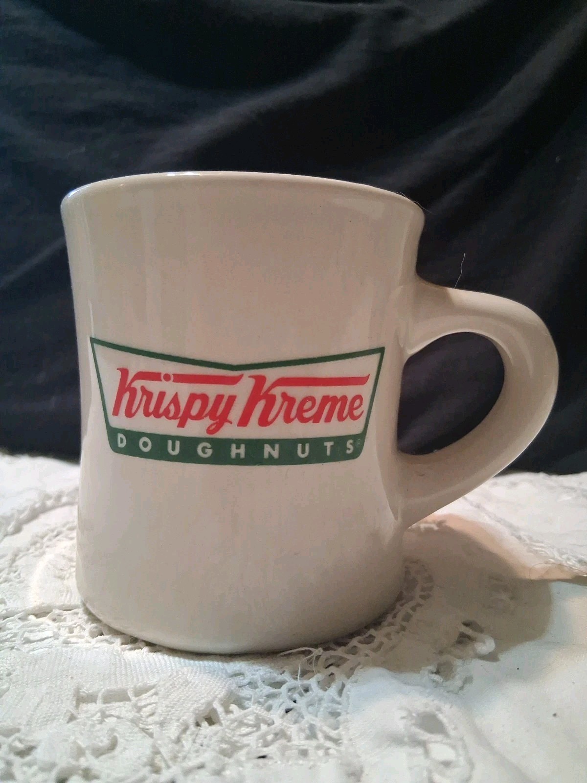Vintage Krispy Kreme Doughnuts Coffee Mug Cup Heavy Ceramic Restaurant Ware Logo
