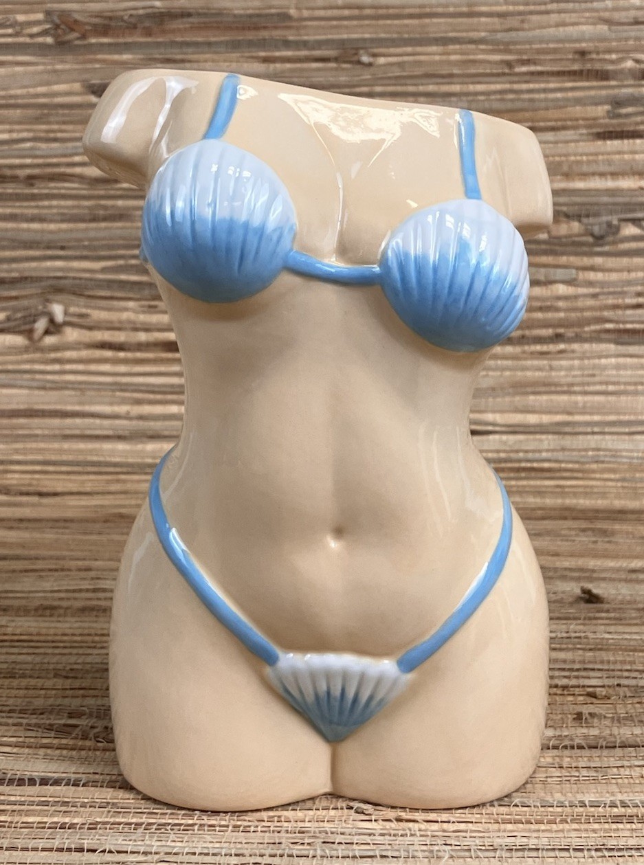 Bikini Girl Tiki Mug Ceramic Cup 6.5″ Tall 20 Fl Oz Summer Beach Tiki New