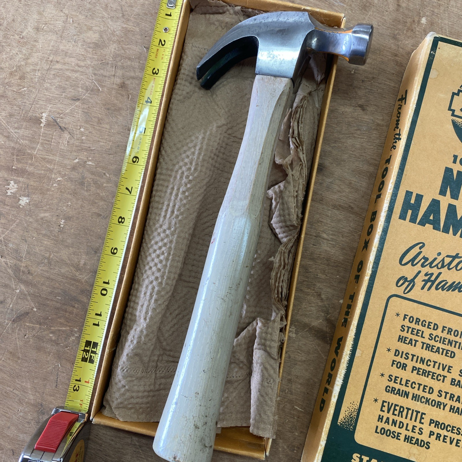 Vintage Stanley 100 Plus Claw Hammer NOS New Old Stock In Box Mint Decals⁠