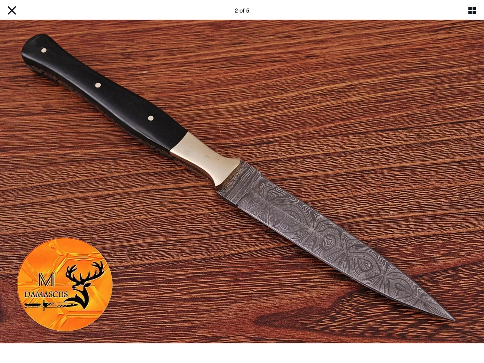 HAND FORGED DAMASCUS STEEL DAGGER THROWING BOOT KNIFE -1270