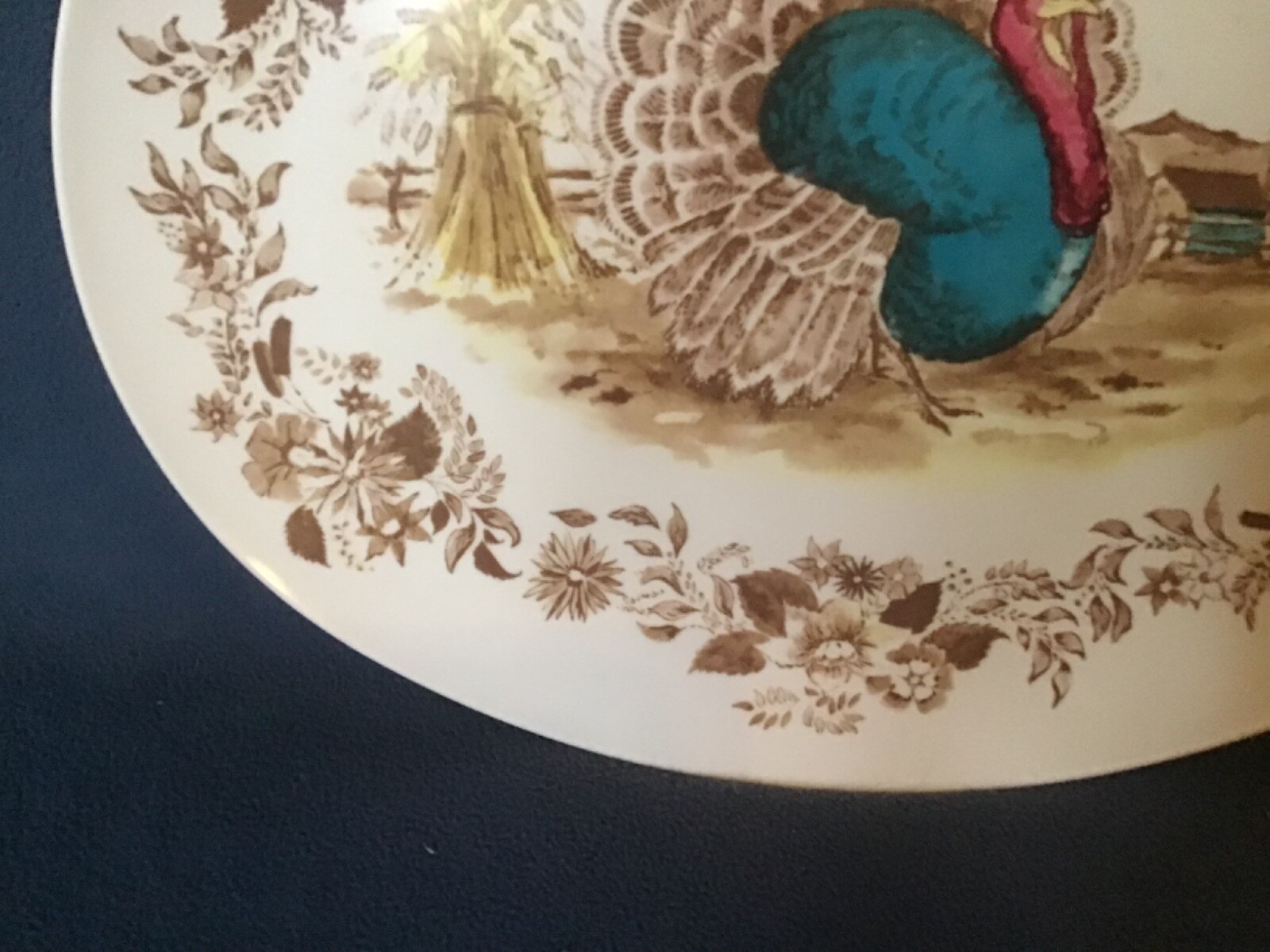 Large 16″ Royal Nottingham Melmac by Northern Turkey Platter Thanksgiving