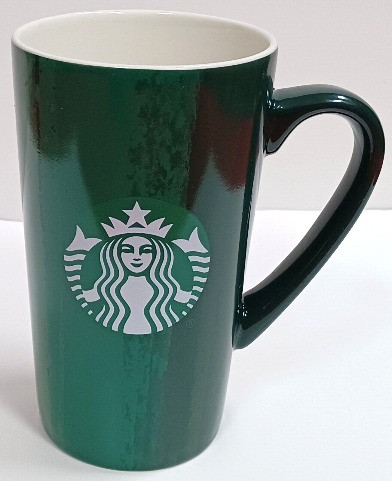Starbucks Tall 16 oz Mug Multi-Color Green & Red Ceramic Latte Mermaid Logo 2021