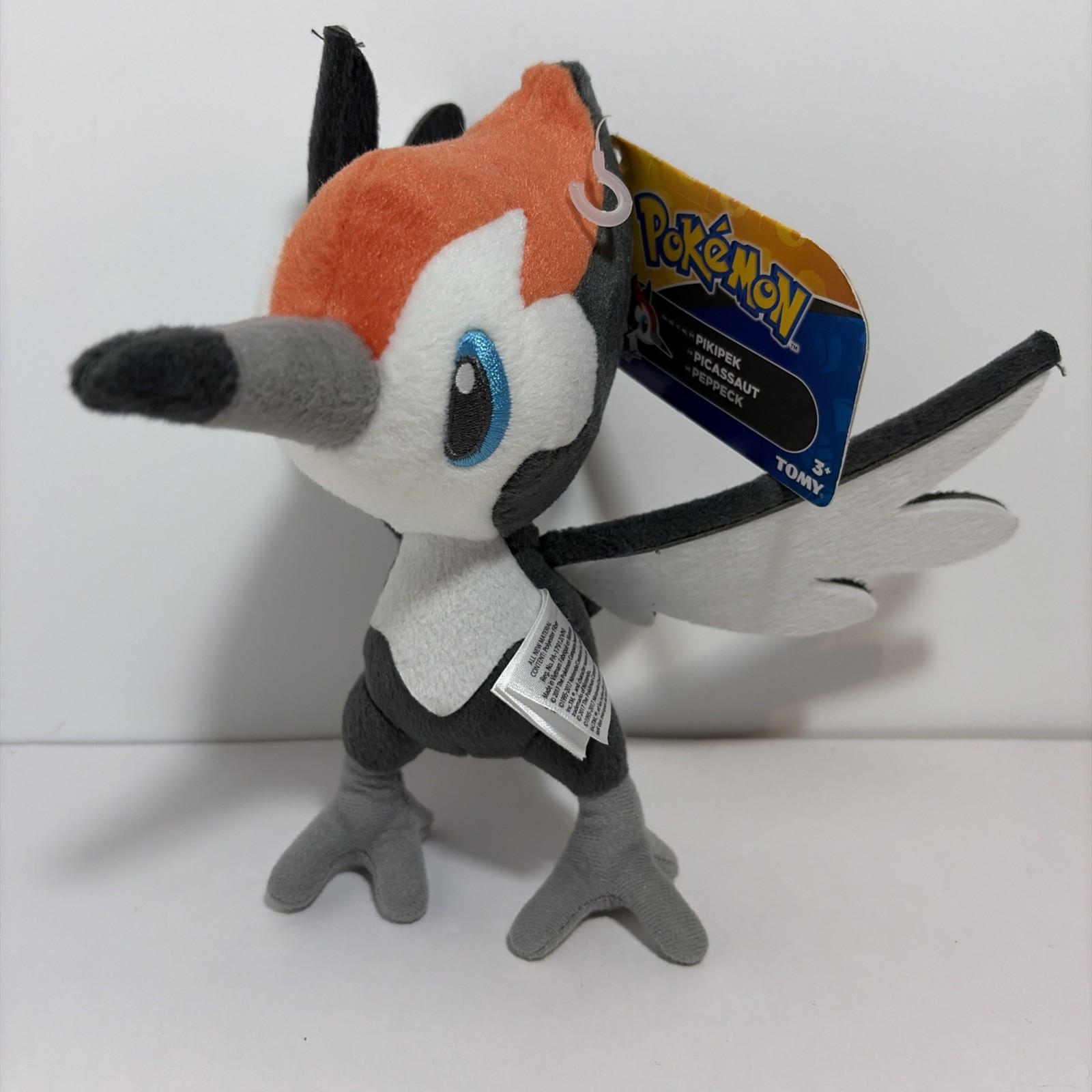 Pokémon Pikipek Plush 8 Inch With Tags 2017 Tomy Good Condition