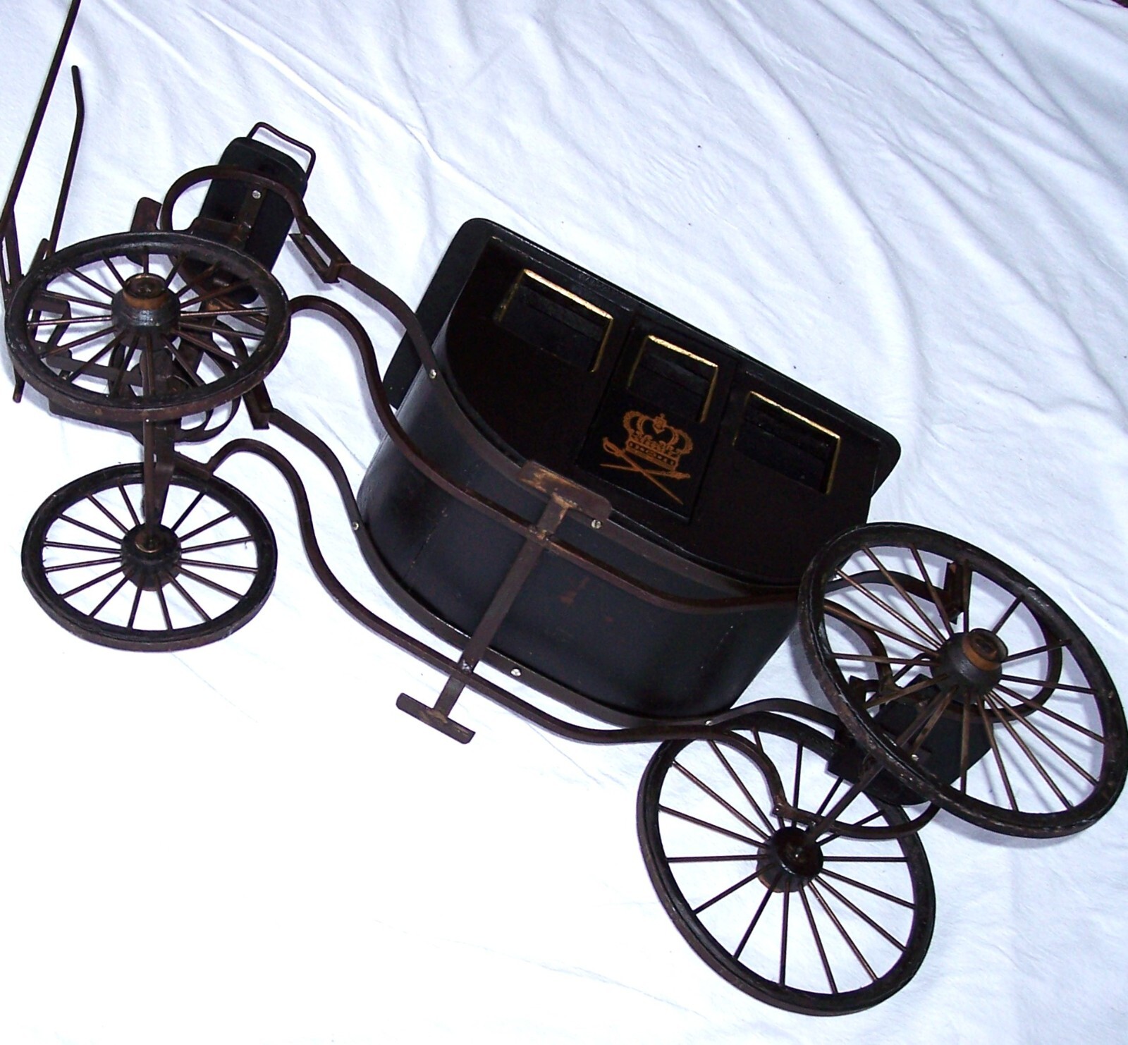 Byers‘ Choice Large Horse Carriage Coach Wood Metal Impressive Collectible!