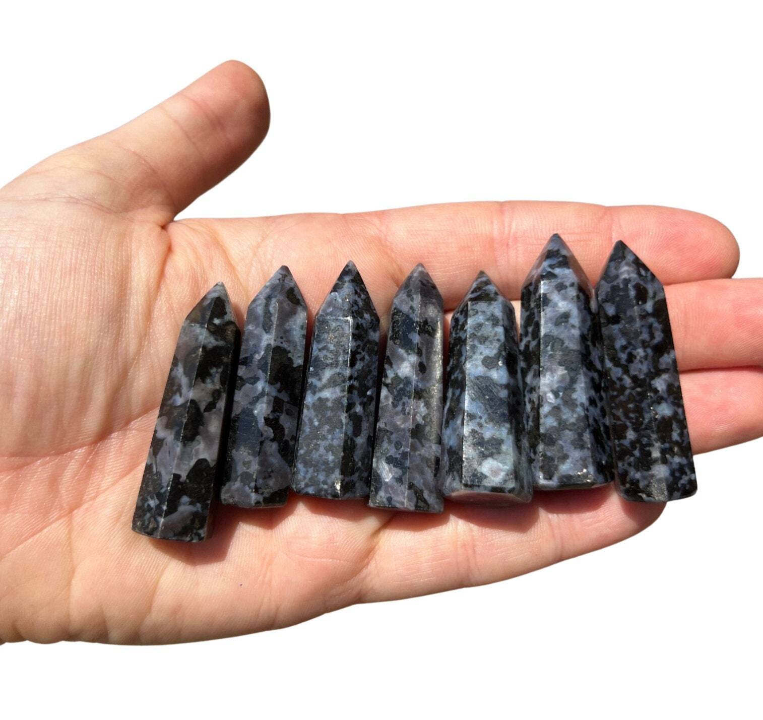 Indigo Gabbro Point (Mystic Merlinite), Natural Indigo Gabbro from Madagascar