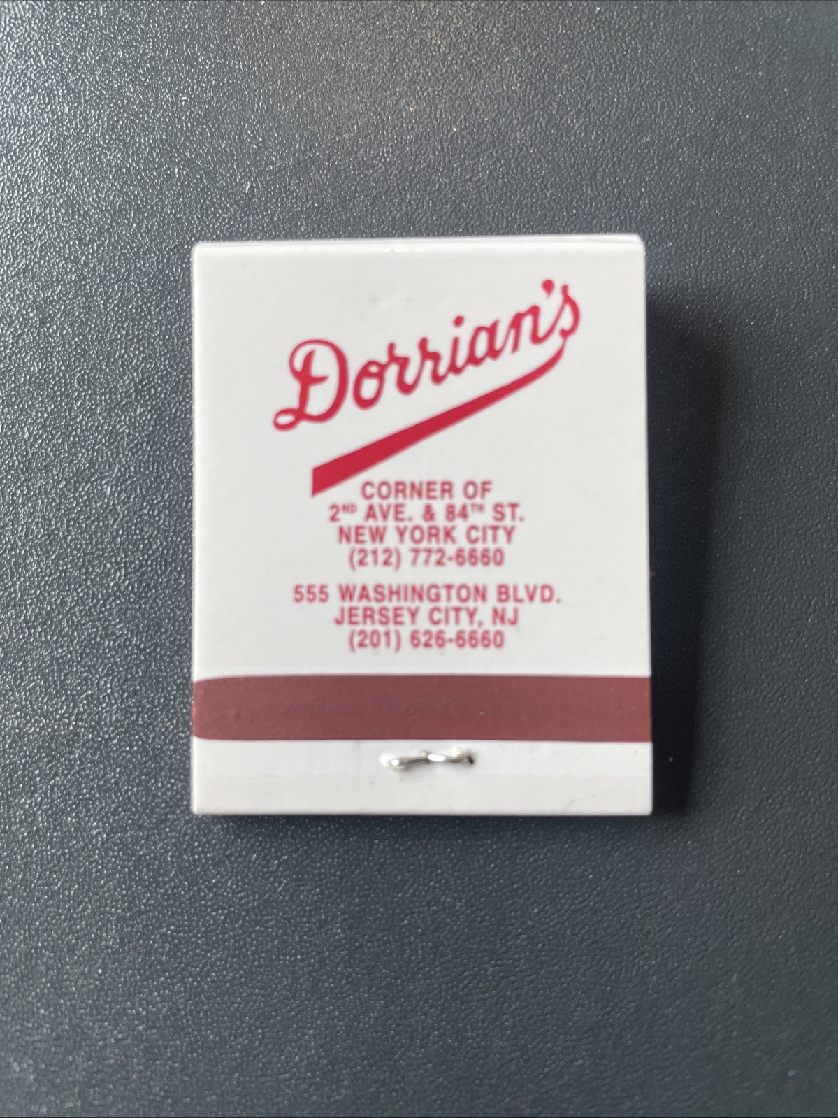 Dorrian’s UES Bar NYC Un-Struck Matches Matchbook NYC Brand New