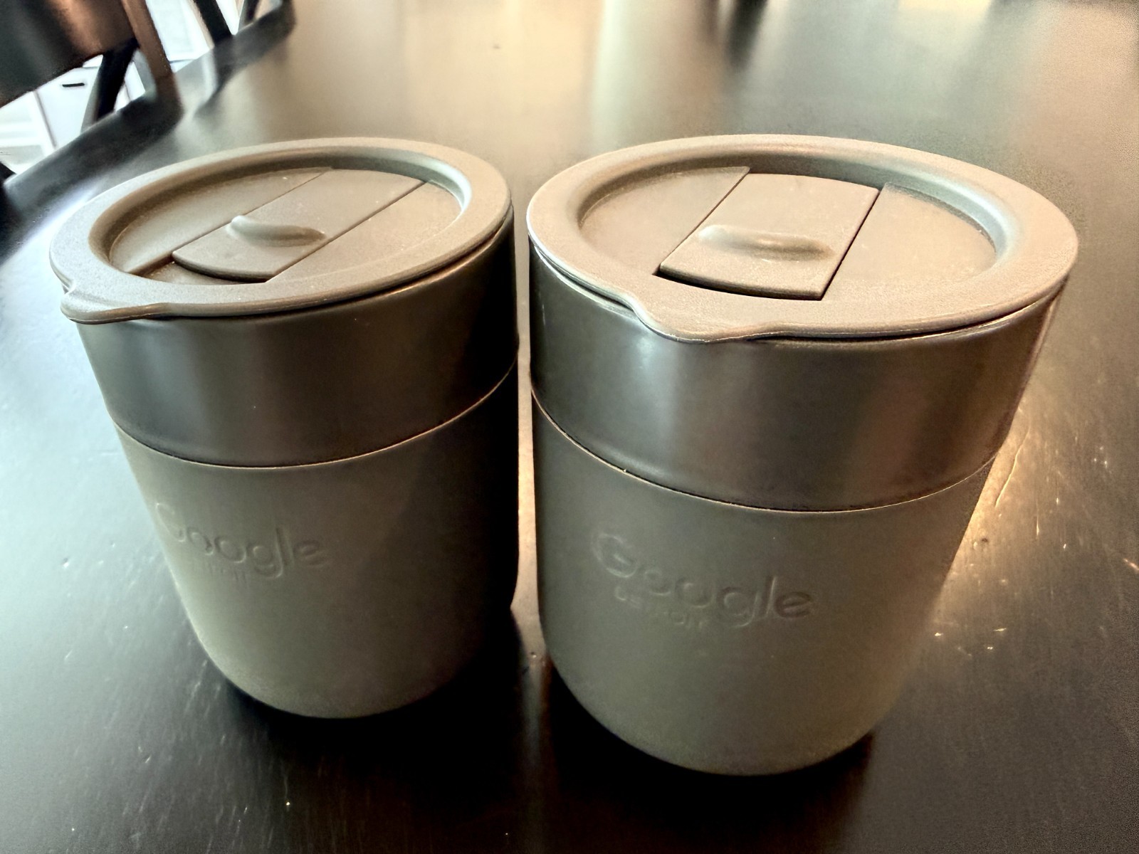 Porter „Google Detroit“ Branded Rubber Coated Drink Mugs – Set of Two (2)