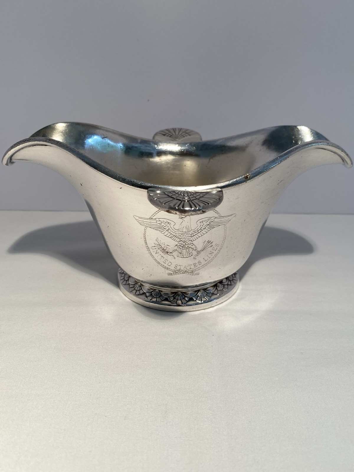 United States Lines Sauce Boat Silver Soldered 8oz SEE NOTE