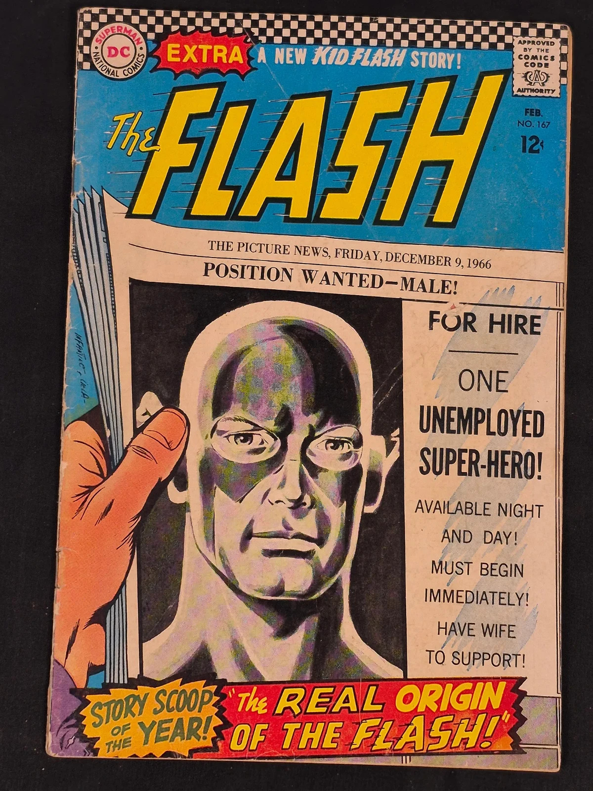 Flash #167 DC Comics 1967 Real Origin of The Flash Silver Age Key Issue