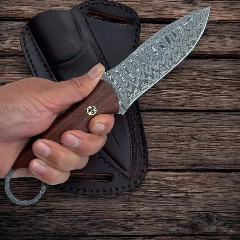Custom Handmade Fixed Blade Hunting Knife – 9 Inch hand Forged Full Tang Knives