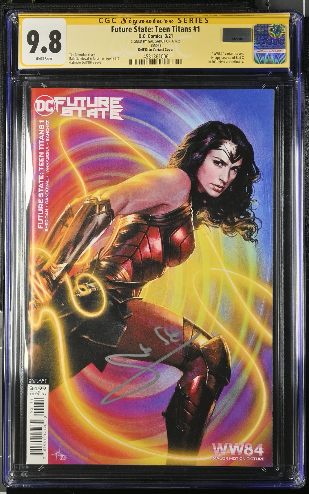 Future State Teen Titans #1 MOVIE VARIANT CGC SS 9.8 signed Gal Gadot ACTRESS WW