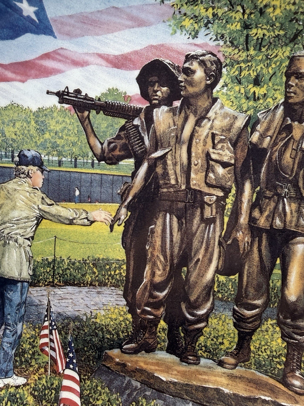 „Touching The Memory” Franklin Mint Friends of Vietnam Veterans Memorial Plate