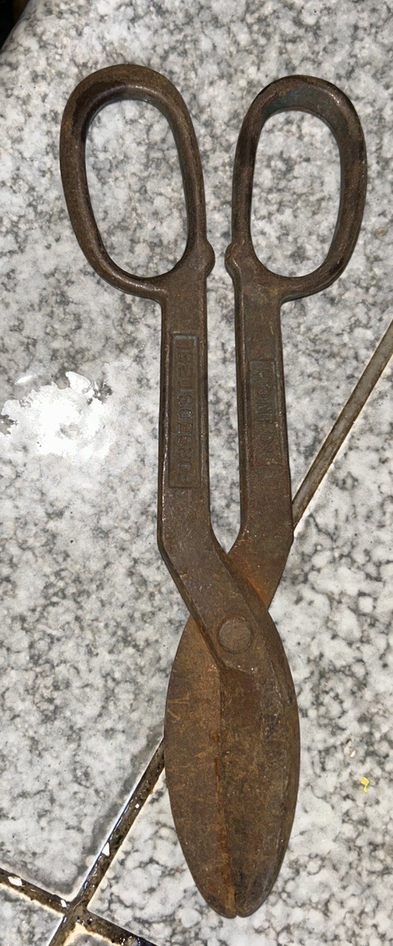 Vintage forged Steel Tin Snips/sheers 10 Inches