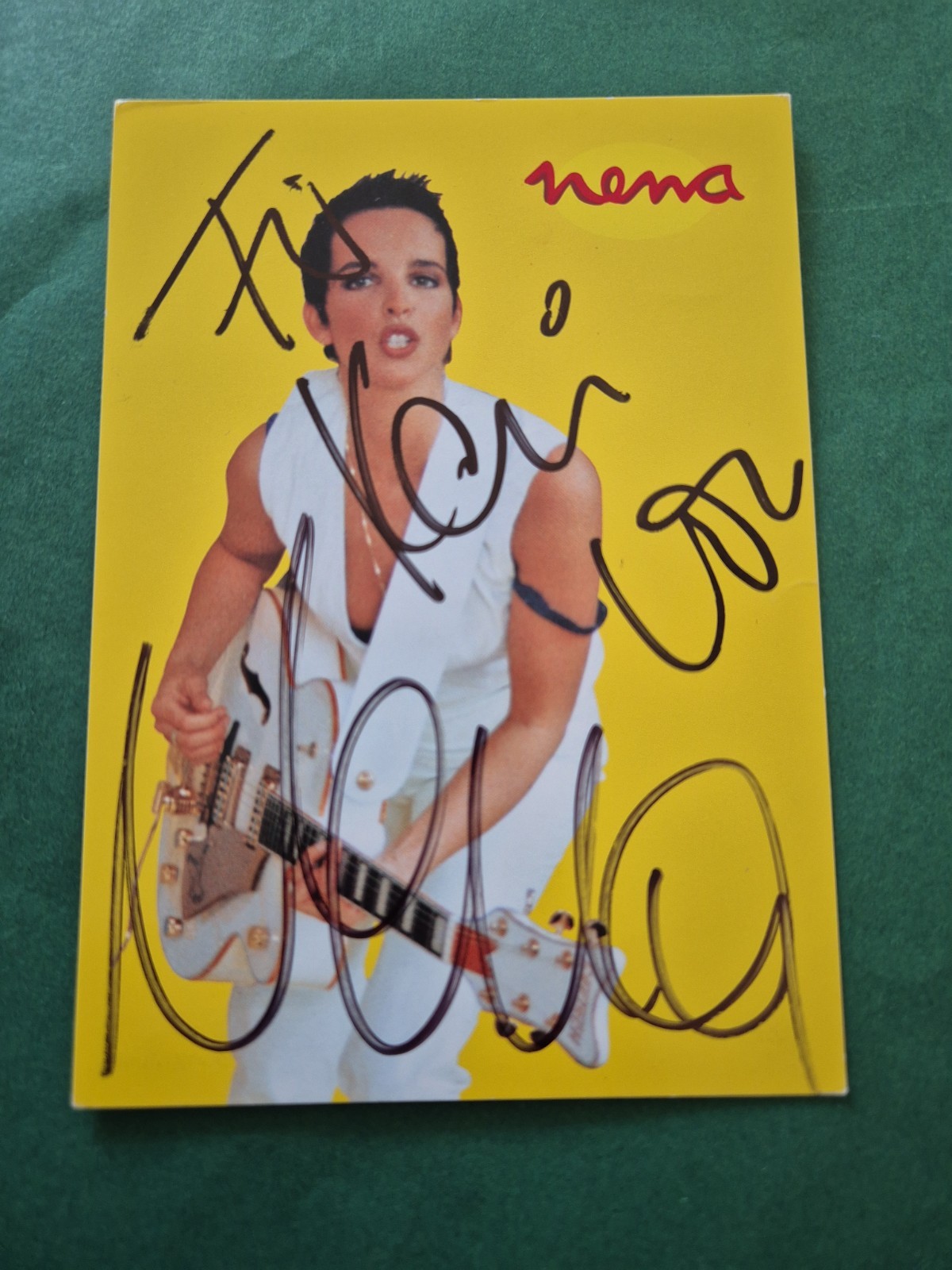 Nena, music, autograph card