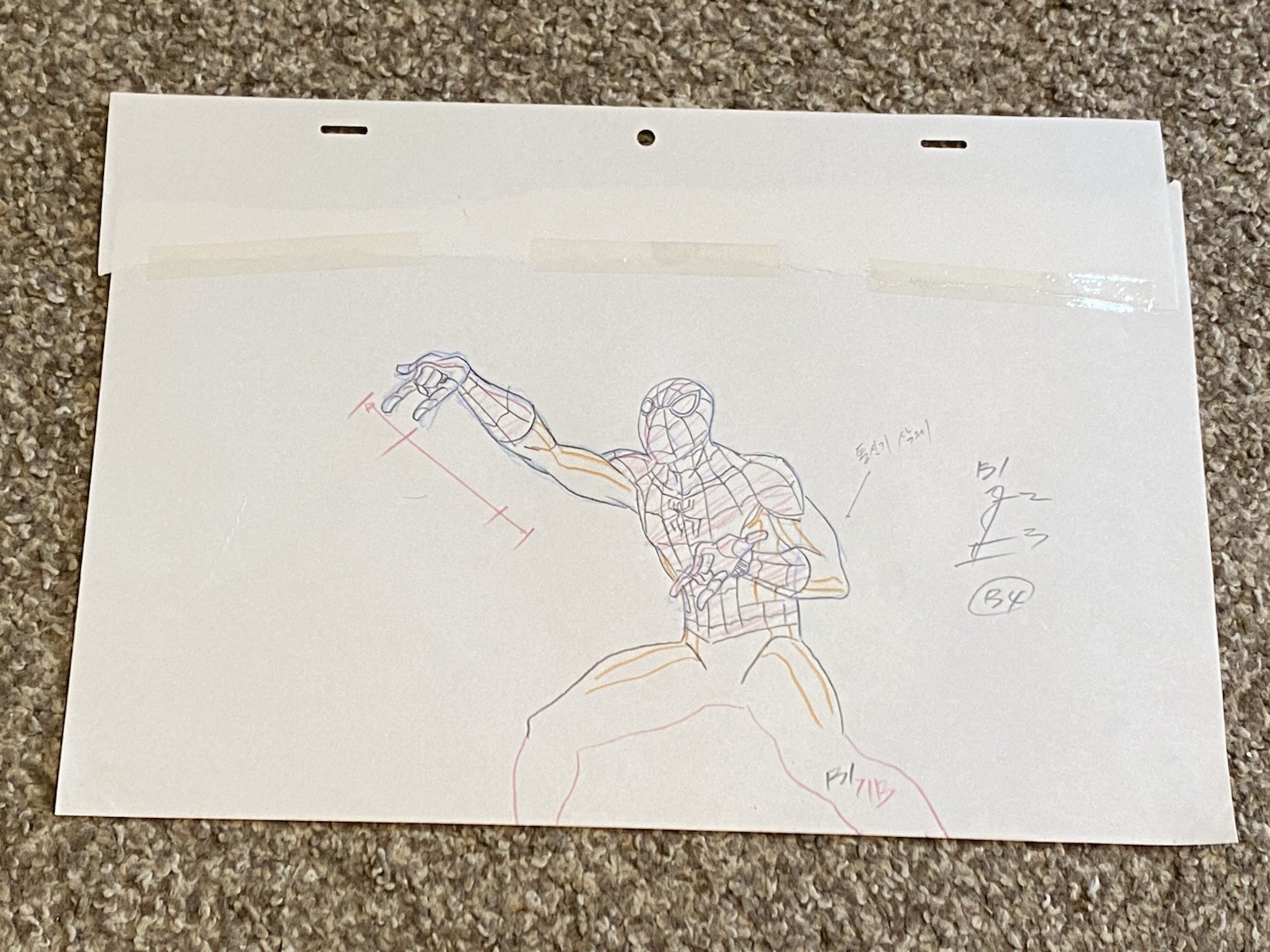 10 Marvel Animation Production Drawings Ultimate Spider-Man TV Series Lot 3
