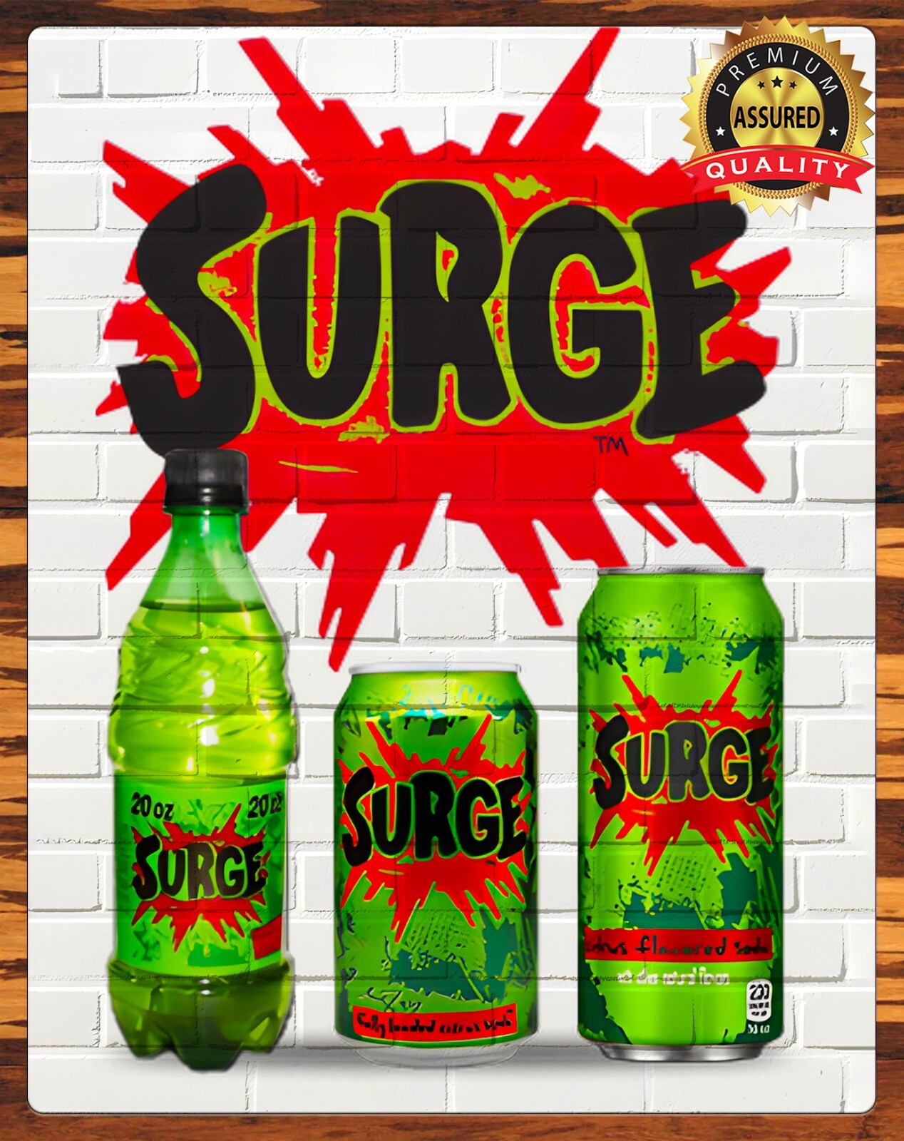 Surge Soda – Coca-Cola Company – 1990s – Metal Sign 11 x 14