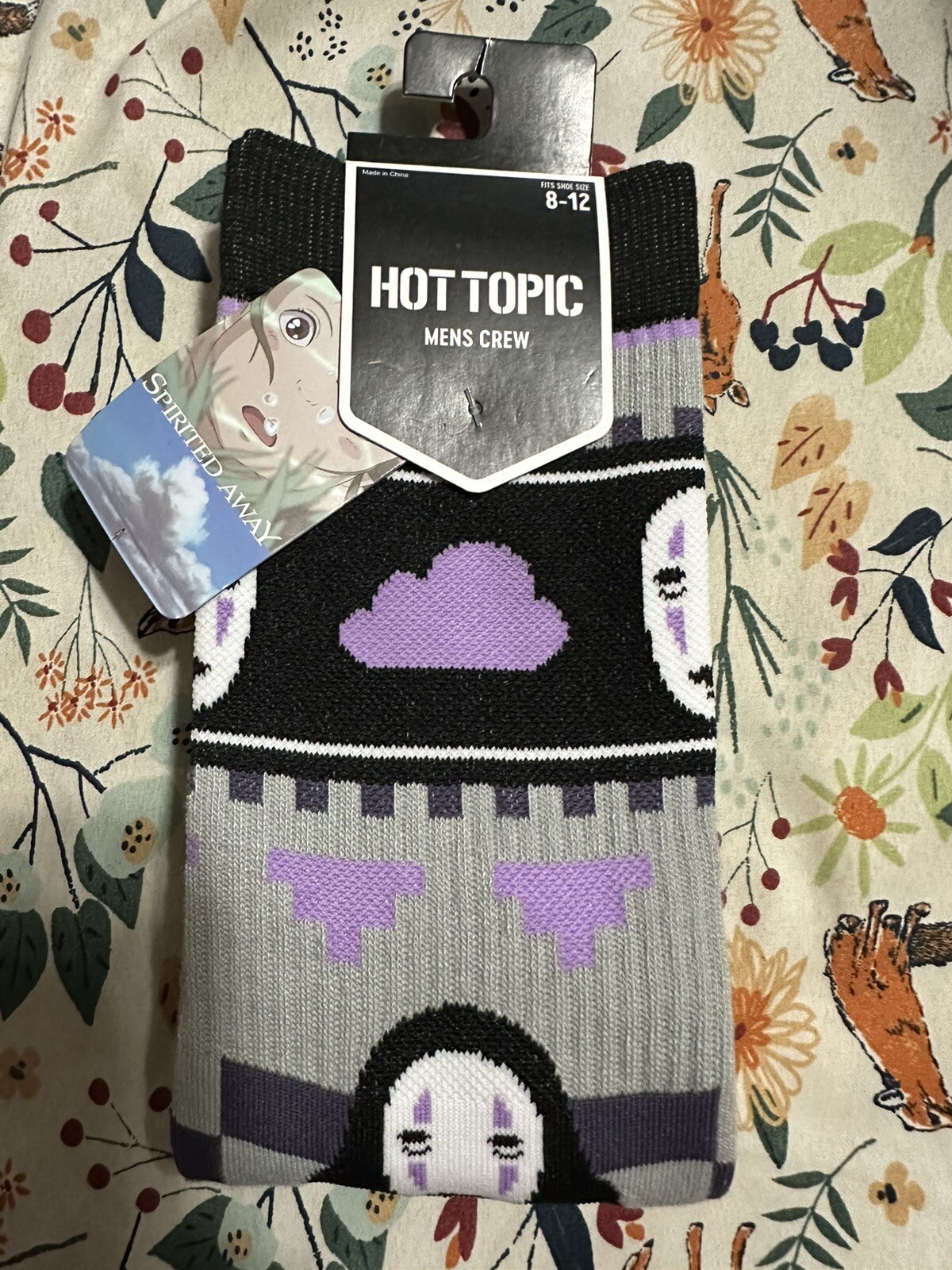 Studio Ghibli Spirited Away No-Face Pattern Crew Socks