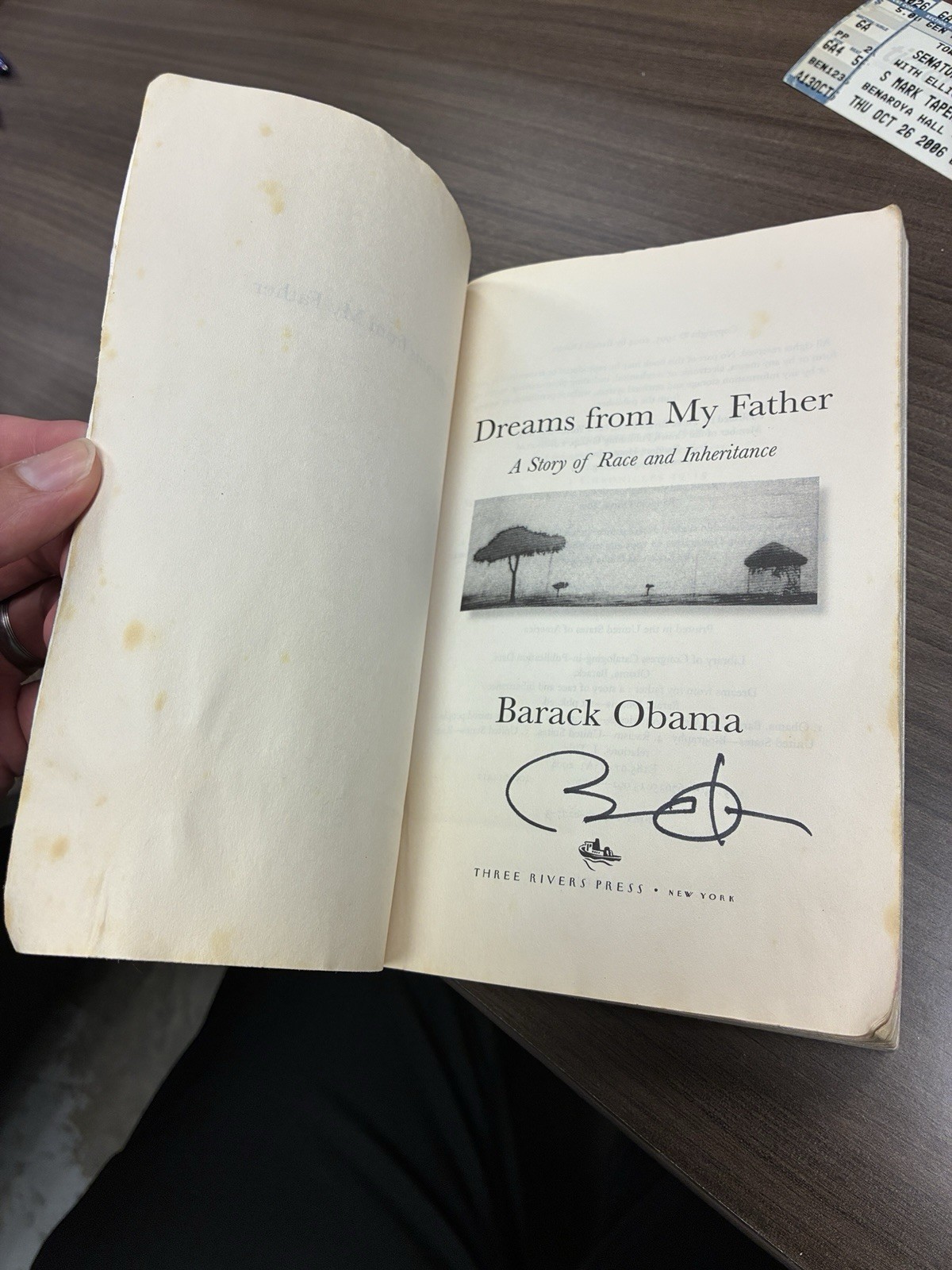 Barack Obama SIGNED Dreams From My Father Book Autograph as Senator With Proof