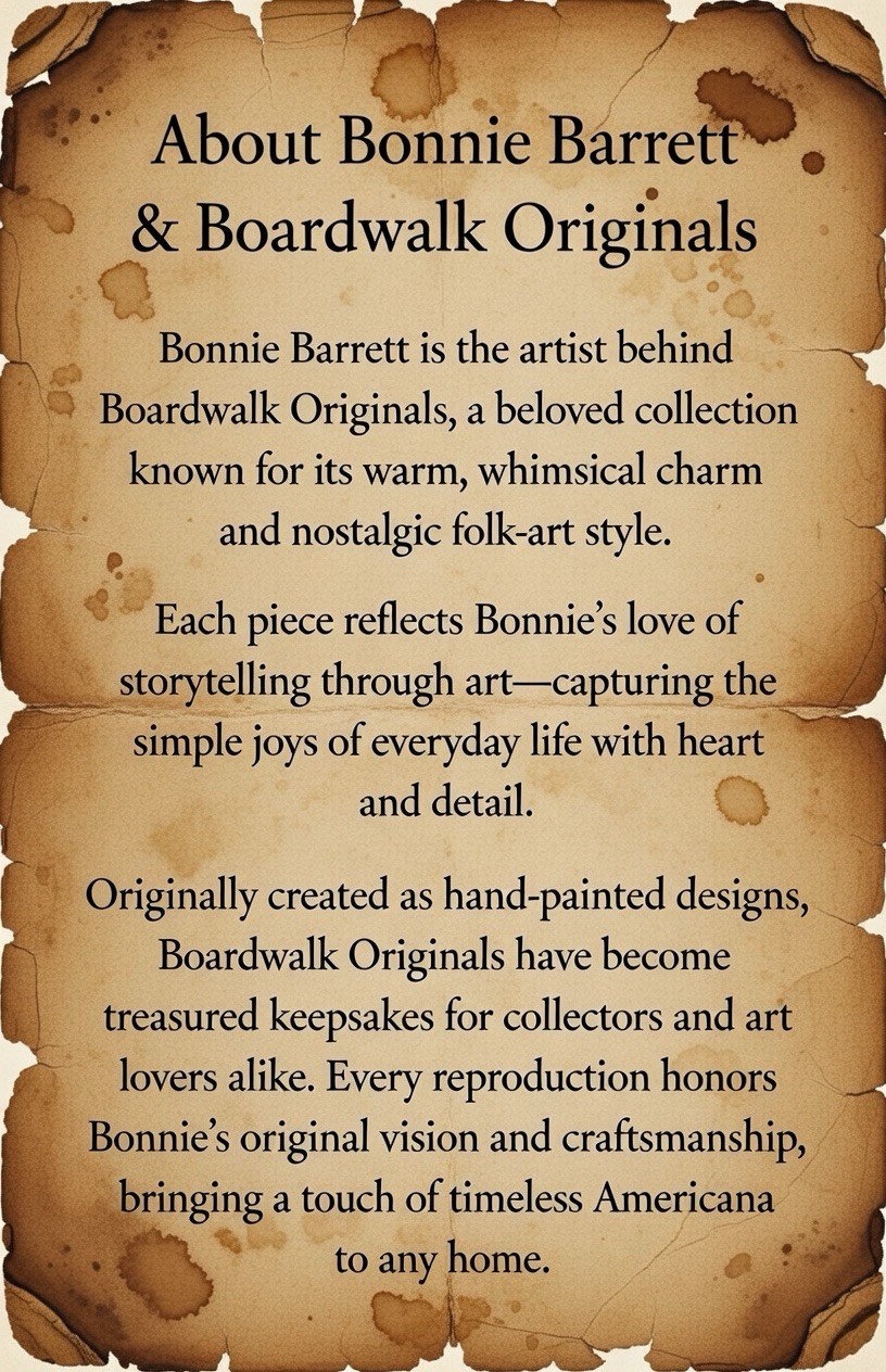 Bonnie Barrett Boardwalk Originals Hand Signed Halloween Tree Ornaments! 10 Set!