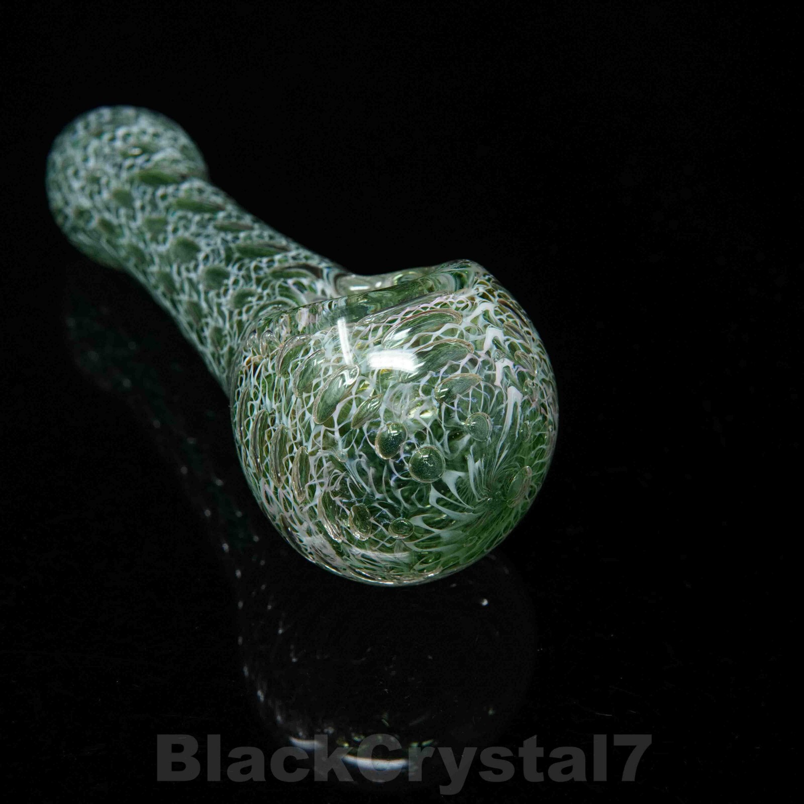 4.5 in Handmade Green Emerald Gemstones Style Tobacco Smoking Bowl Glass Pipes