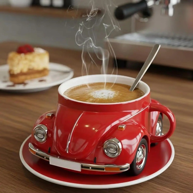 Beetle Shaped Coffee Mug Beetle Shaped Cup Unique Car Shaped Cup Large Capacity