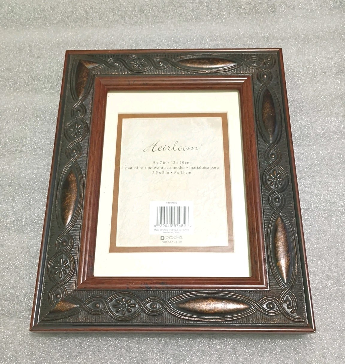 Heirloom 5 X 7 Picture Frame Wood NEW