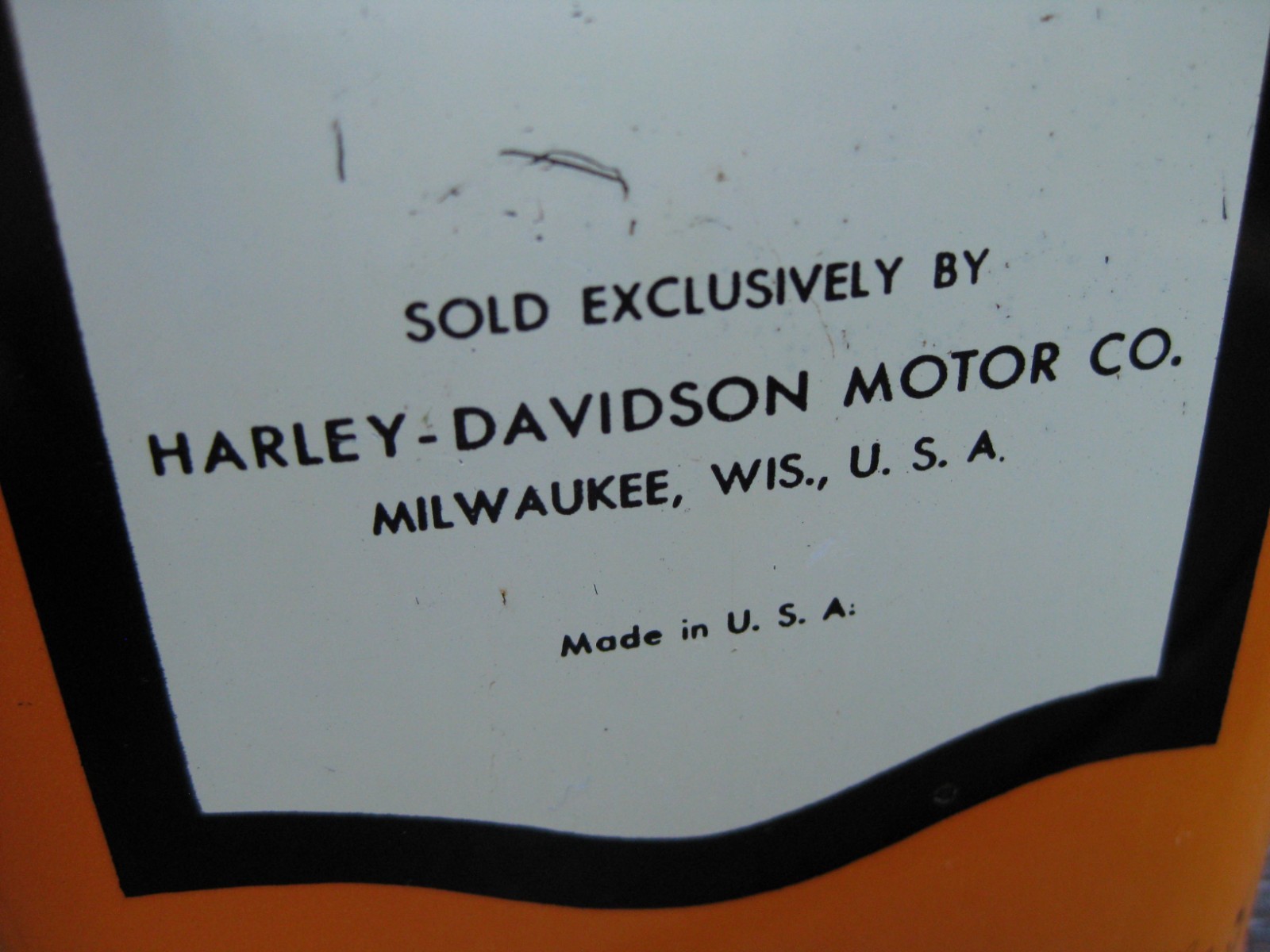 Rare Original Vintage 1 Gallon Harley-Davidson Motorcycle Gunk Cleaner Can Empty