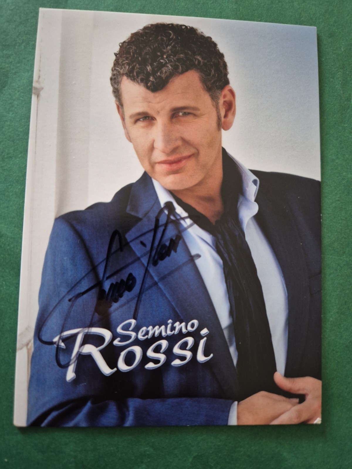 Semino Rossi, music, autograph card
